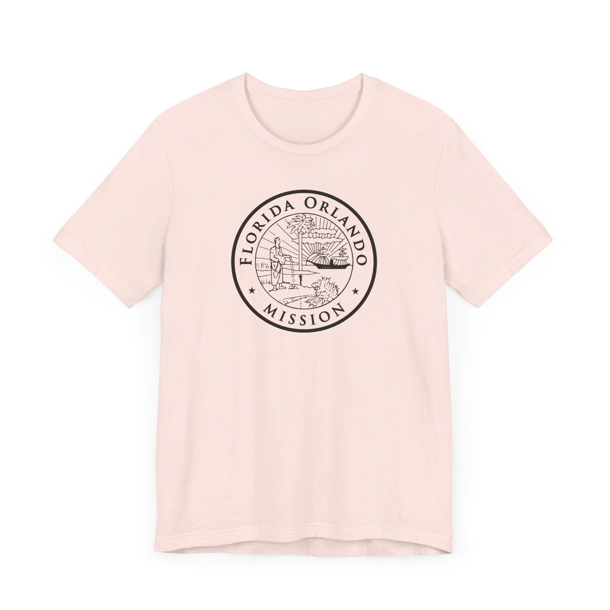 Florida Orlando Mission Circular Monochrome Logo T-Shirt - Mission Wishlist - LDS Missionary Gift Store