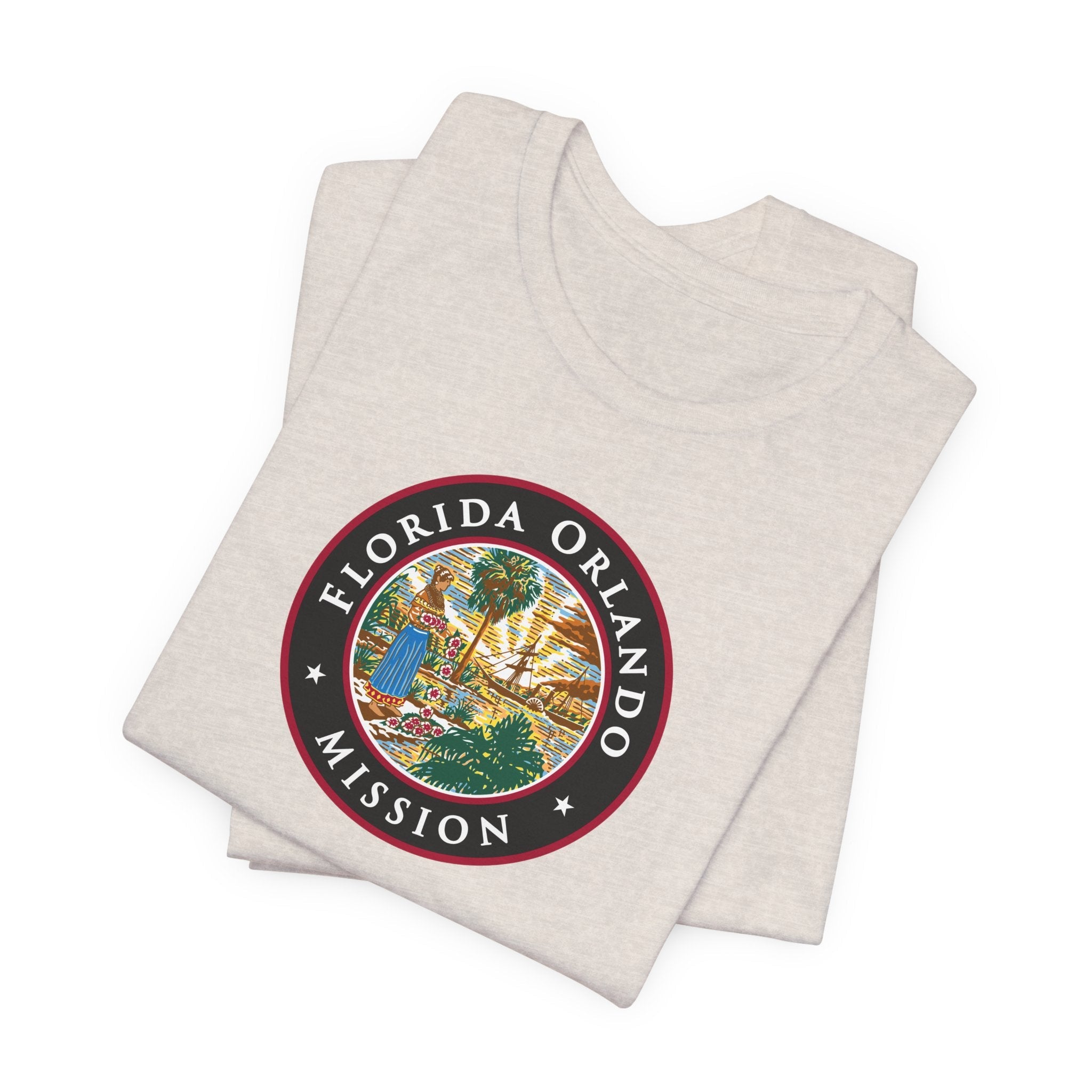 Florida Orlando Mission State Flag Logo (Black Border) T-shirt - Mission Wishlist - LDS Missionary Gift Store