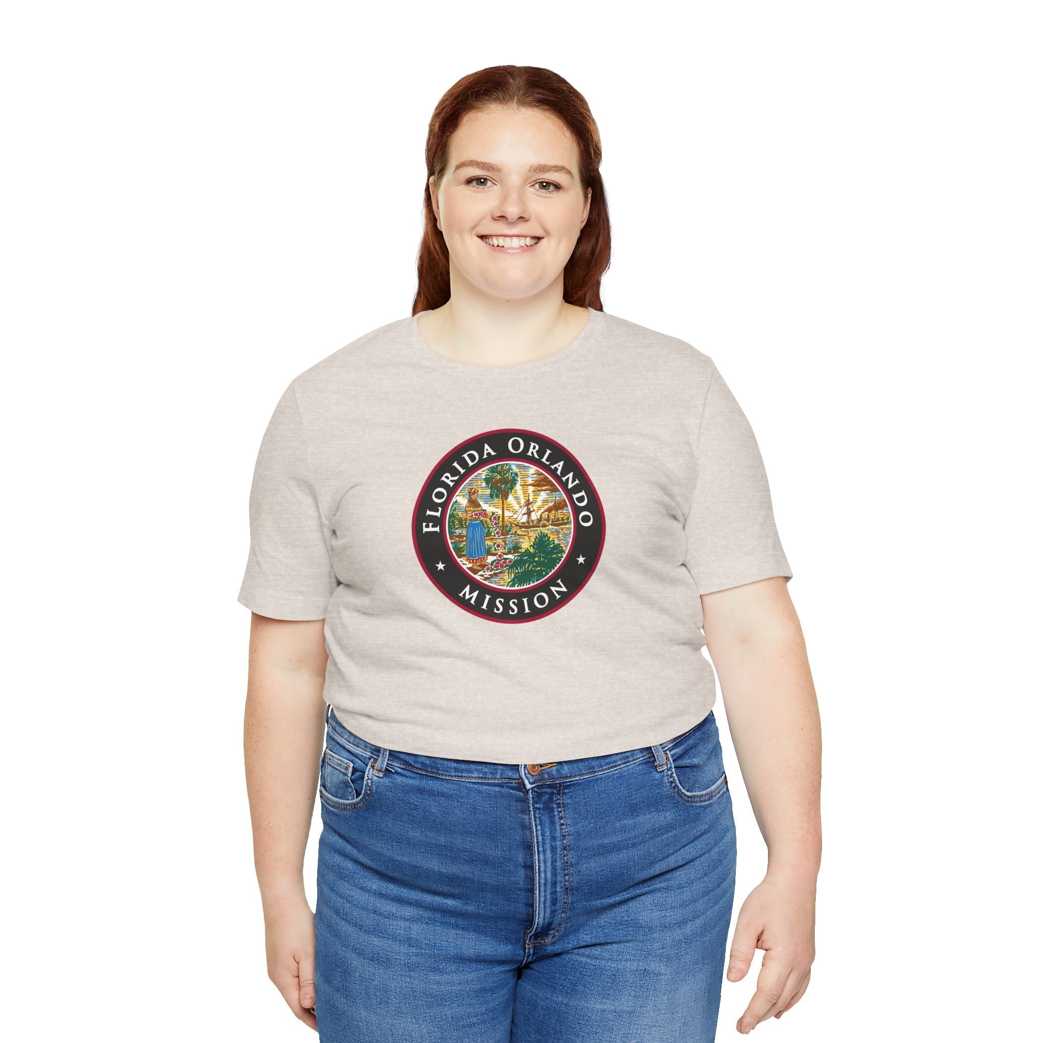 Florida Orlando Mission State Flag Logo (Black Border) T-shirt - Mission Wishlist - LDS Missionary Gift Store