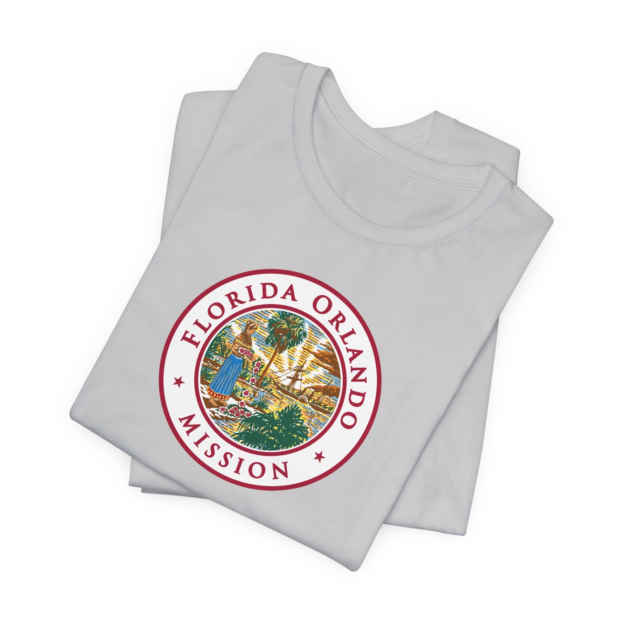Florida Orlando Mission State Flag Logo (White Border) T-shirt - Mission Wishlist - LDS Missionary Gift Store