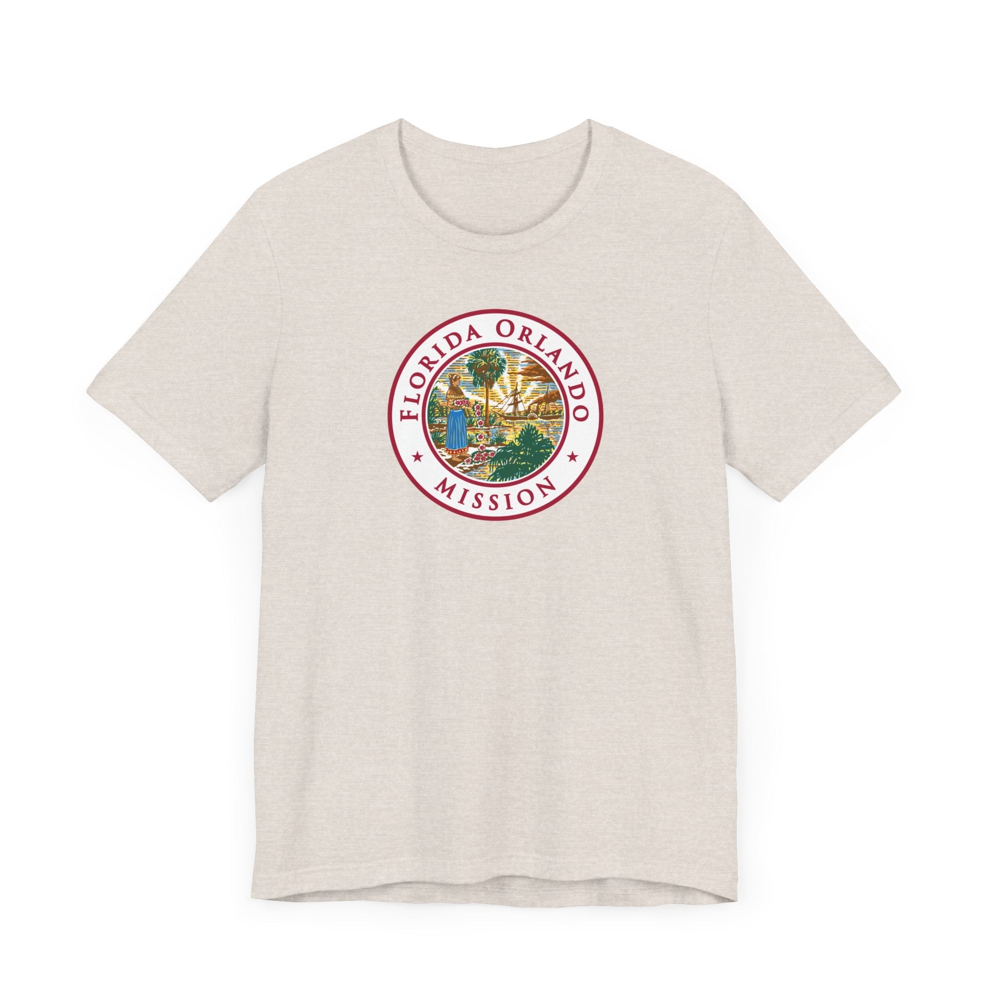 Florida Orlando Mission State Flag Logo (White Border) T-shirt - Mission Wishlist - LDS Missionary Gift Store