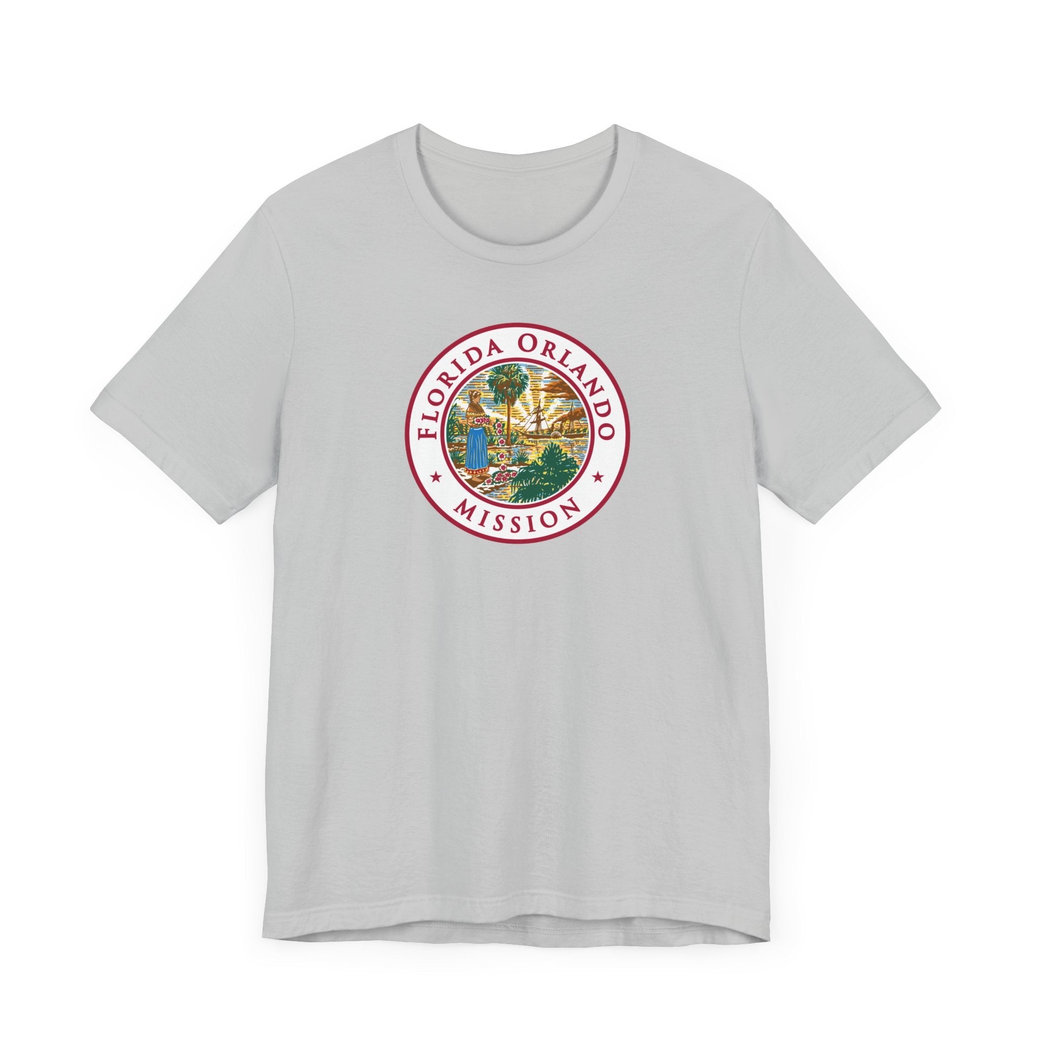 Florida Orlando Mission State Flag Logo (White Border) T-shirt - Mission Wishlist - LDS Missionary Gift Store