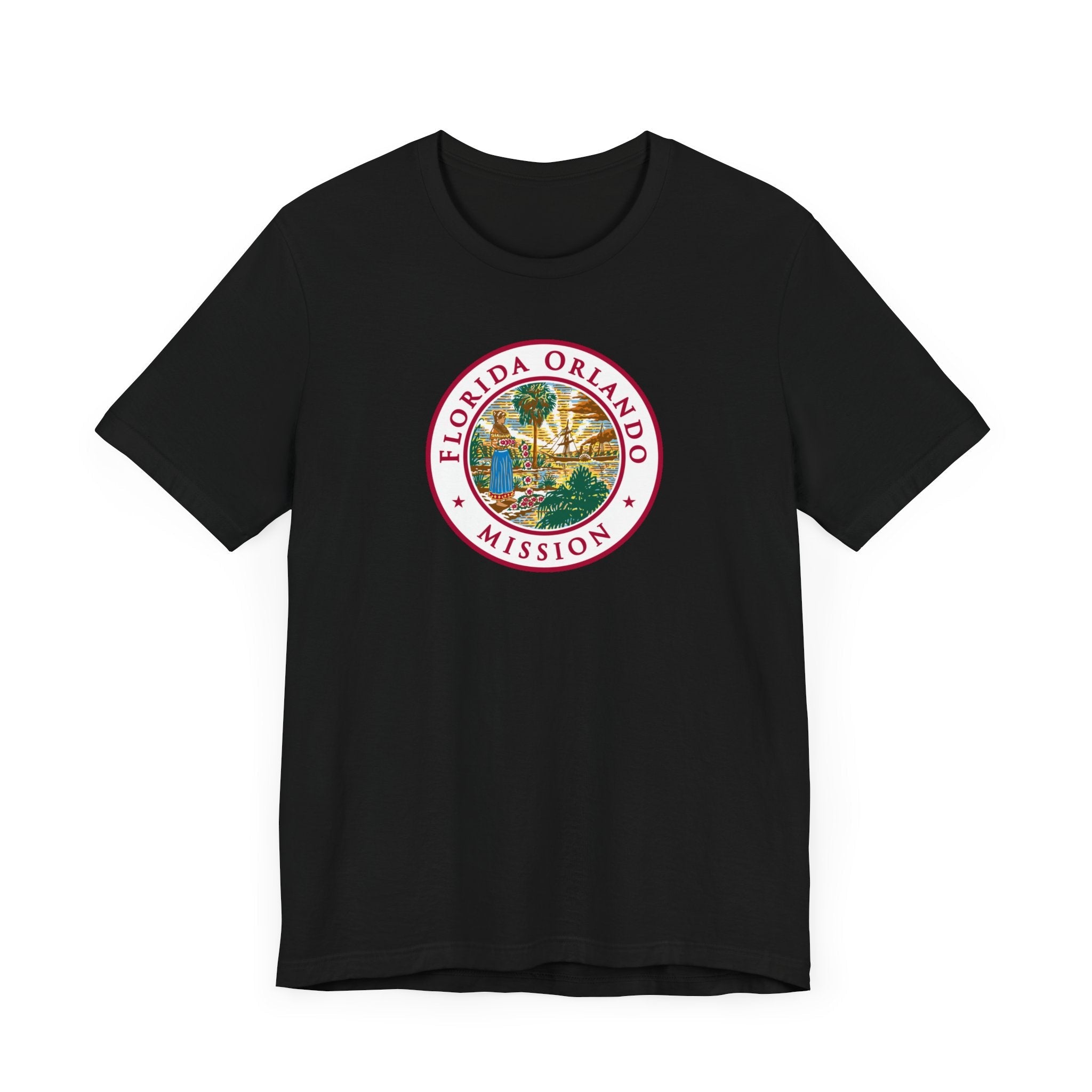 Florida Orlando Mission State Flag Logo (White Border) T-shirt - Mission Wishlist - LDS Missionary Gift Store