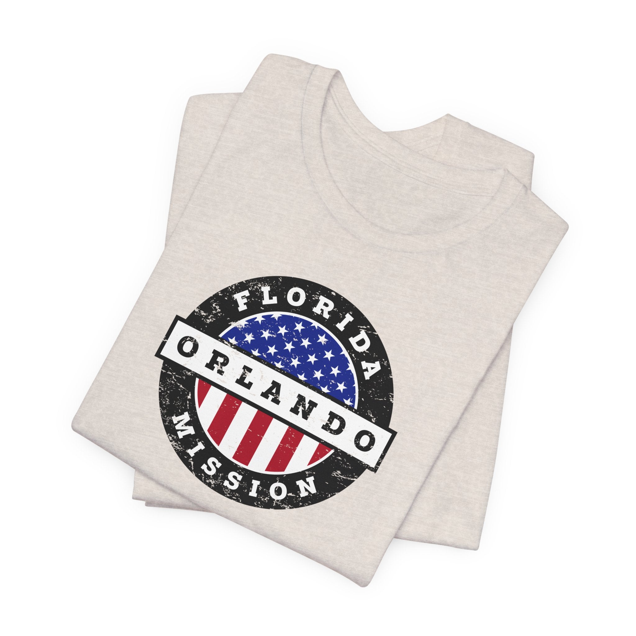 Florida Orlando Mission Vintage Circular USA Flag T-Shirt - Mission Wishlist - LDS Missionary Gift Store