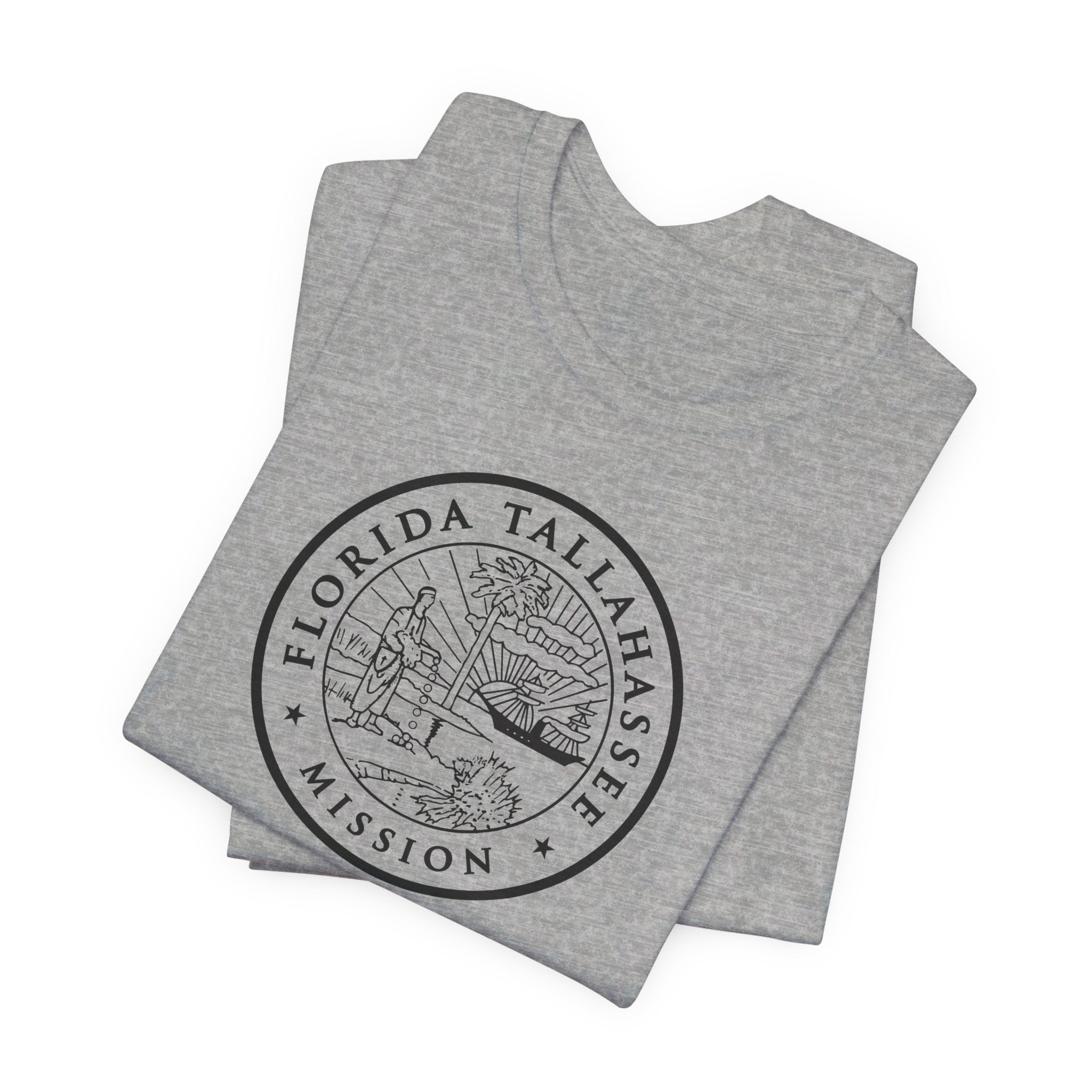 Florida Tallahassee Mission Circular Monochrome Logo T-Shirt - Mission Wishlist - LDS Missionary Gift Store