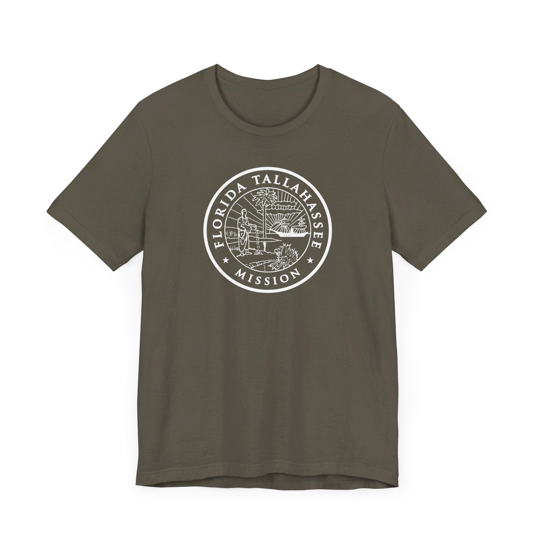 Florida Tallahassee Mission Circular Monochrome Logo T-Shirt - Mission Wishlist - LDS Missionary Gift Store