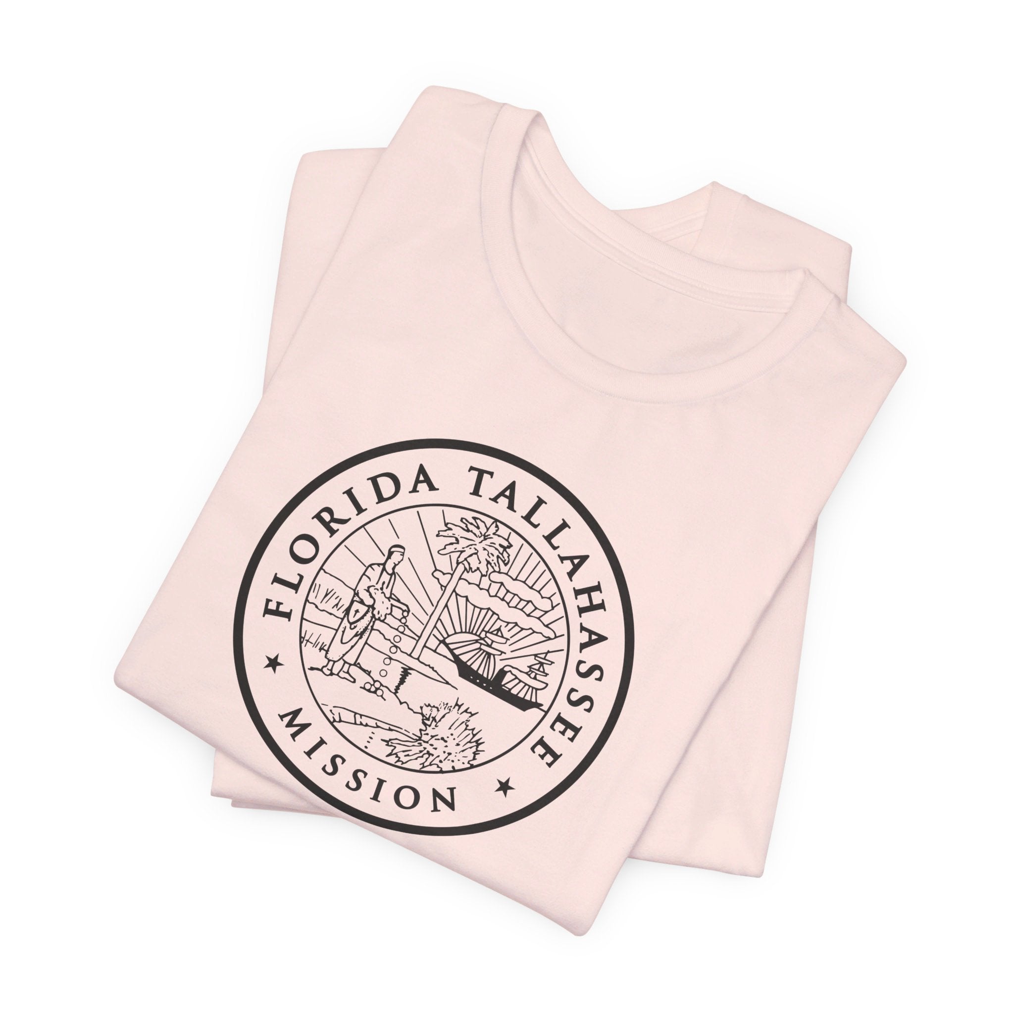 Florida Tallahassee Mission Circular Monochrome Logo T-Shirt - Mission Wishlist - LDS Missionary Gift Store