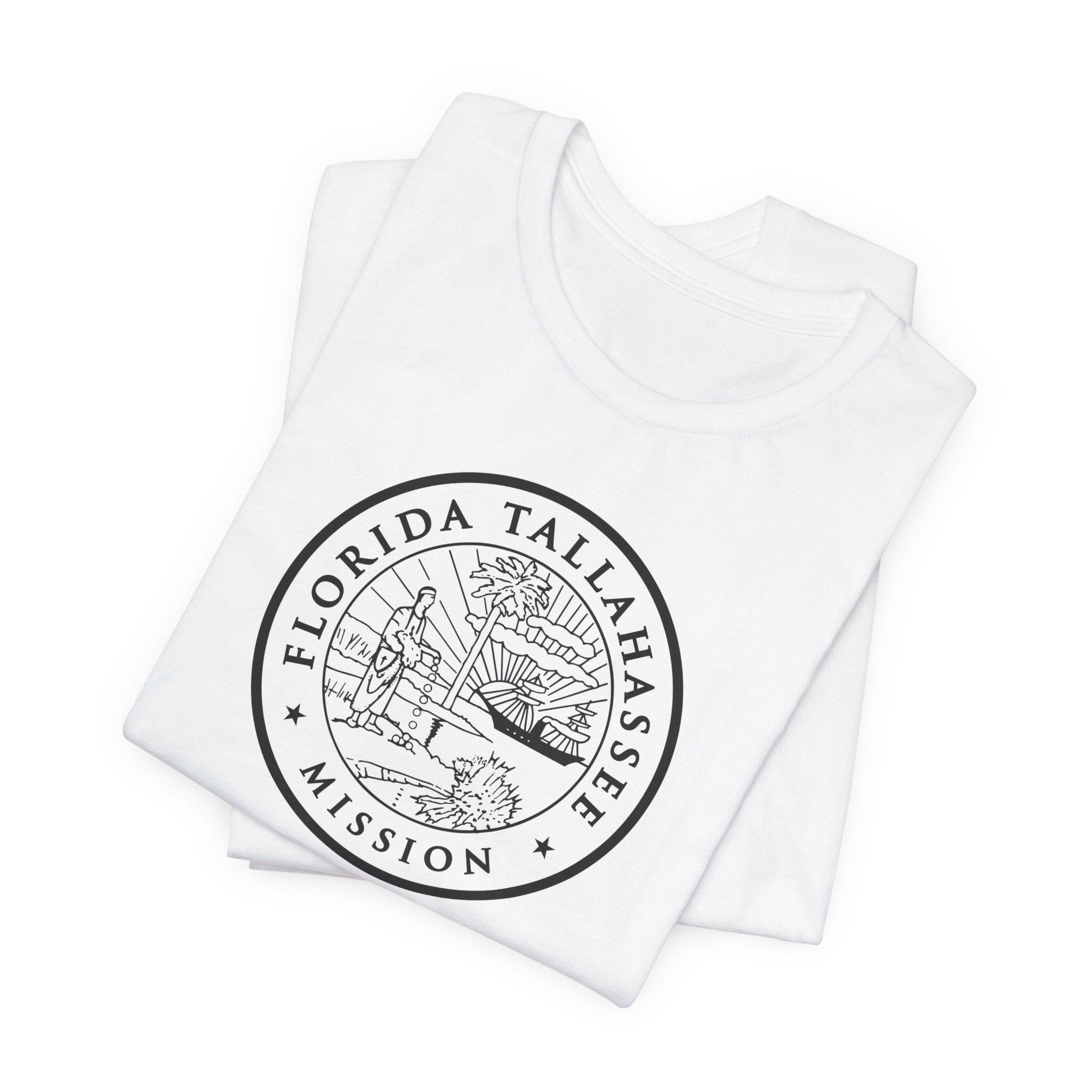 Florida Tallahassee Mission Circular Monochrome Logo T-Shirt - Mission Wishlist - LDS Missionary Gift Store