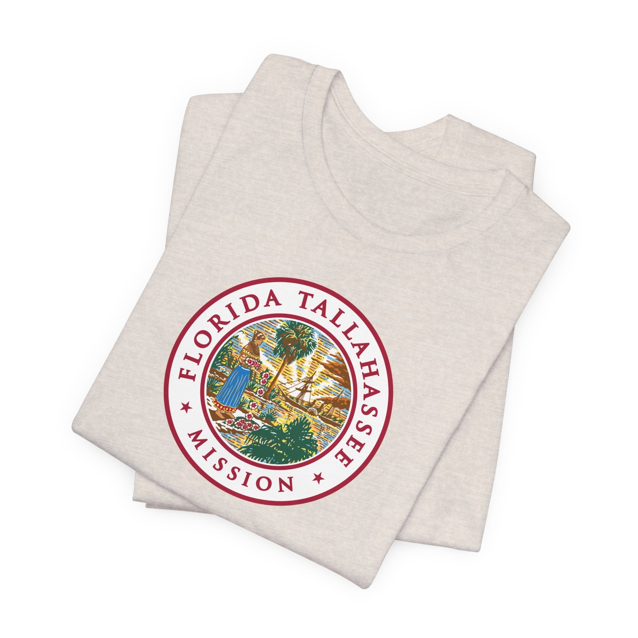 Florida Tallahassee Mission State Flag Logo (White Border) T-shirt - Mission Wishlist - LDS Missionary Gift Store