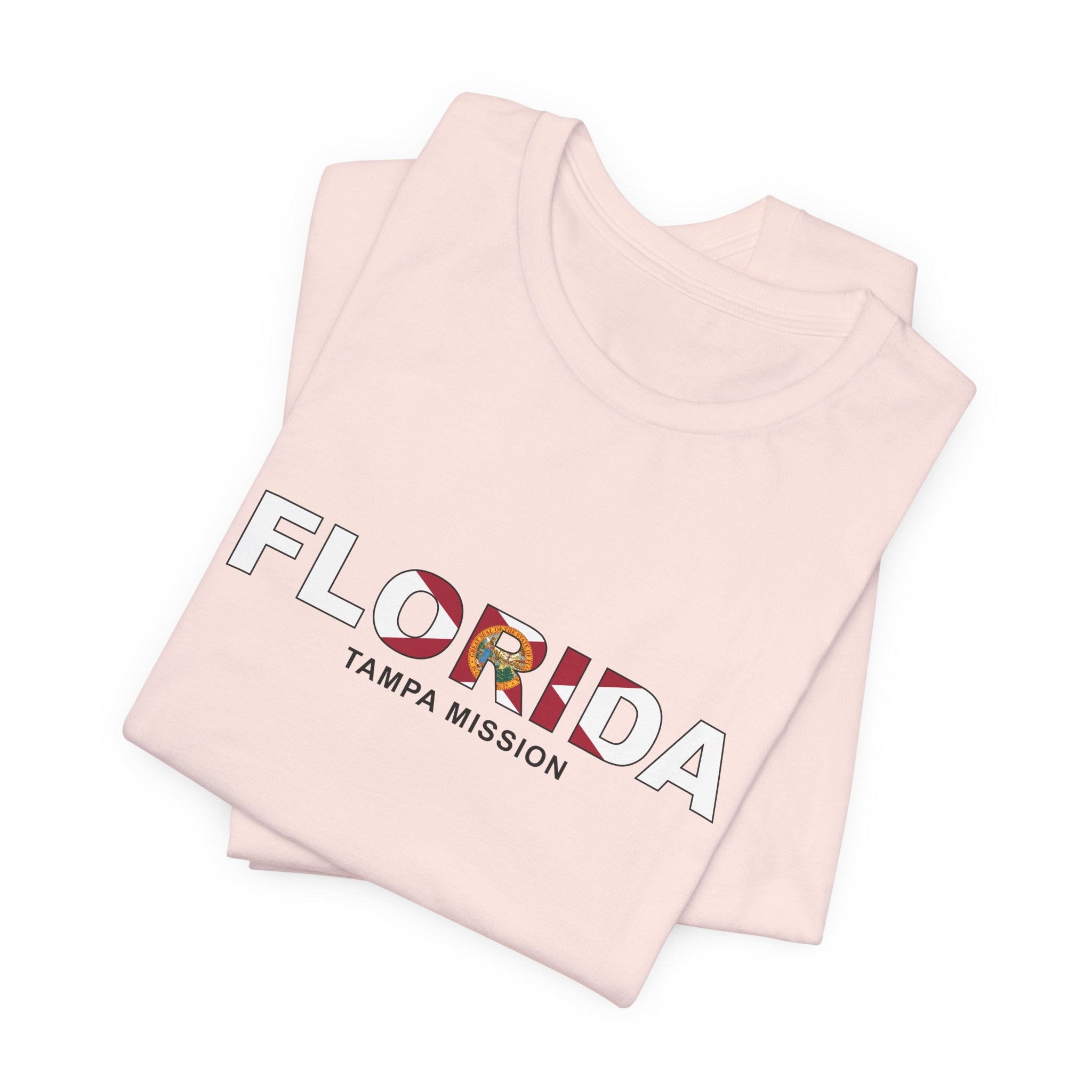 Florida Tampa Mission Flag Title T-shirt - Latter-Day Saint LDS Missionary Gift - Book of Mormon