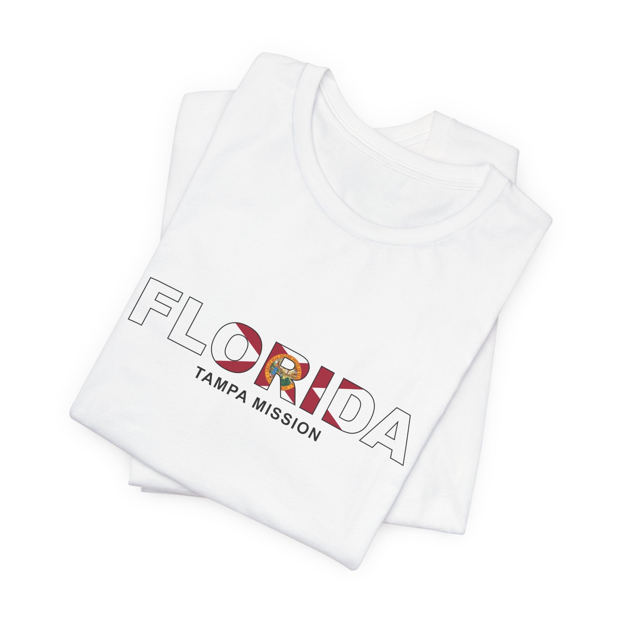 Florida Tampa Mission Flag Title T-shirt - Latter-Day Saint LDS Missionary Gift - Book of Mormon