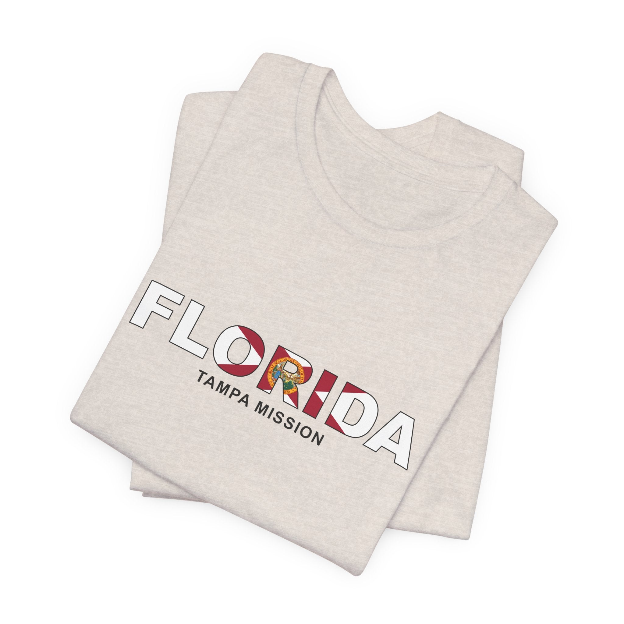 Florida Tampa Mission Flag Title T-shirt - Latter-Day Saint LDS Missionary Gift - Book of Mormon