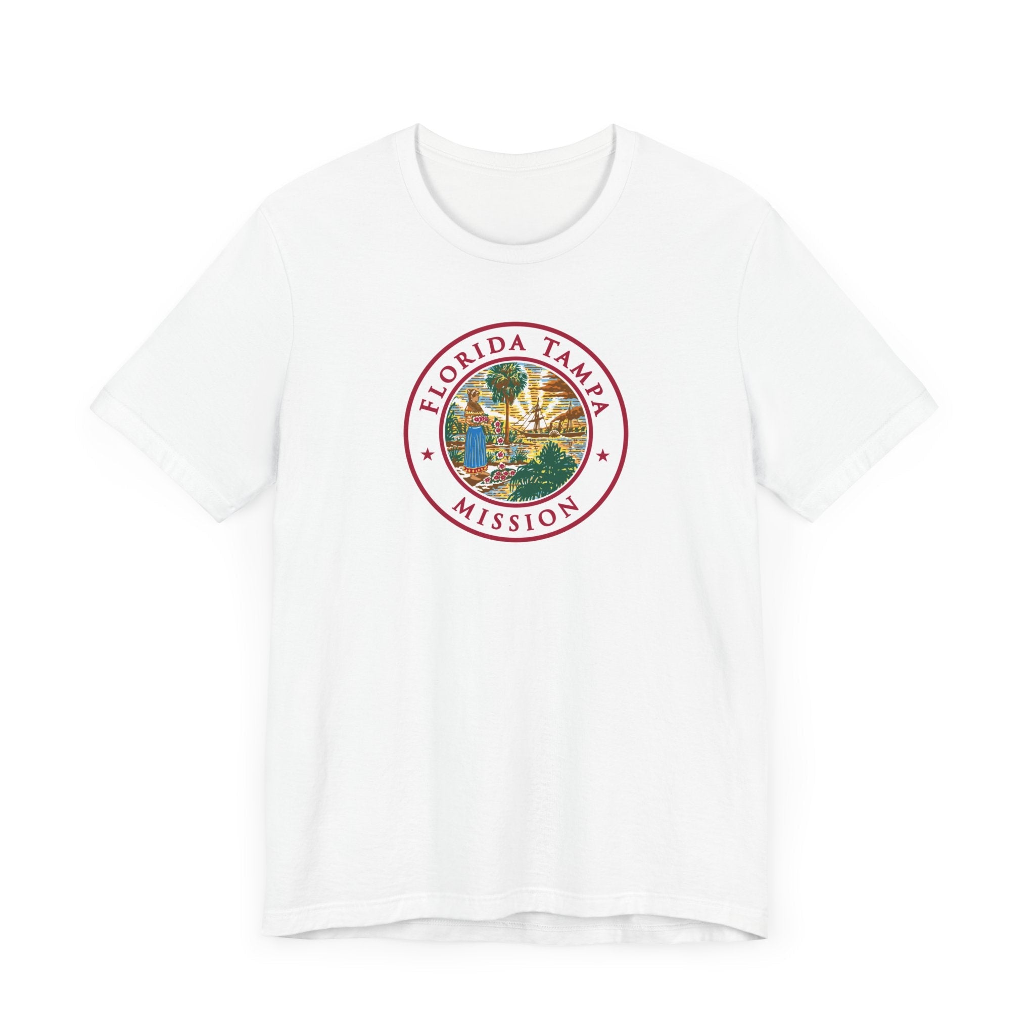 Florida Tampa Mission State Flag Logo (White Border) T-shirt - Mission Wishlist - LDS Missionary Gift Store