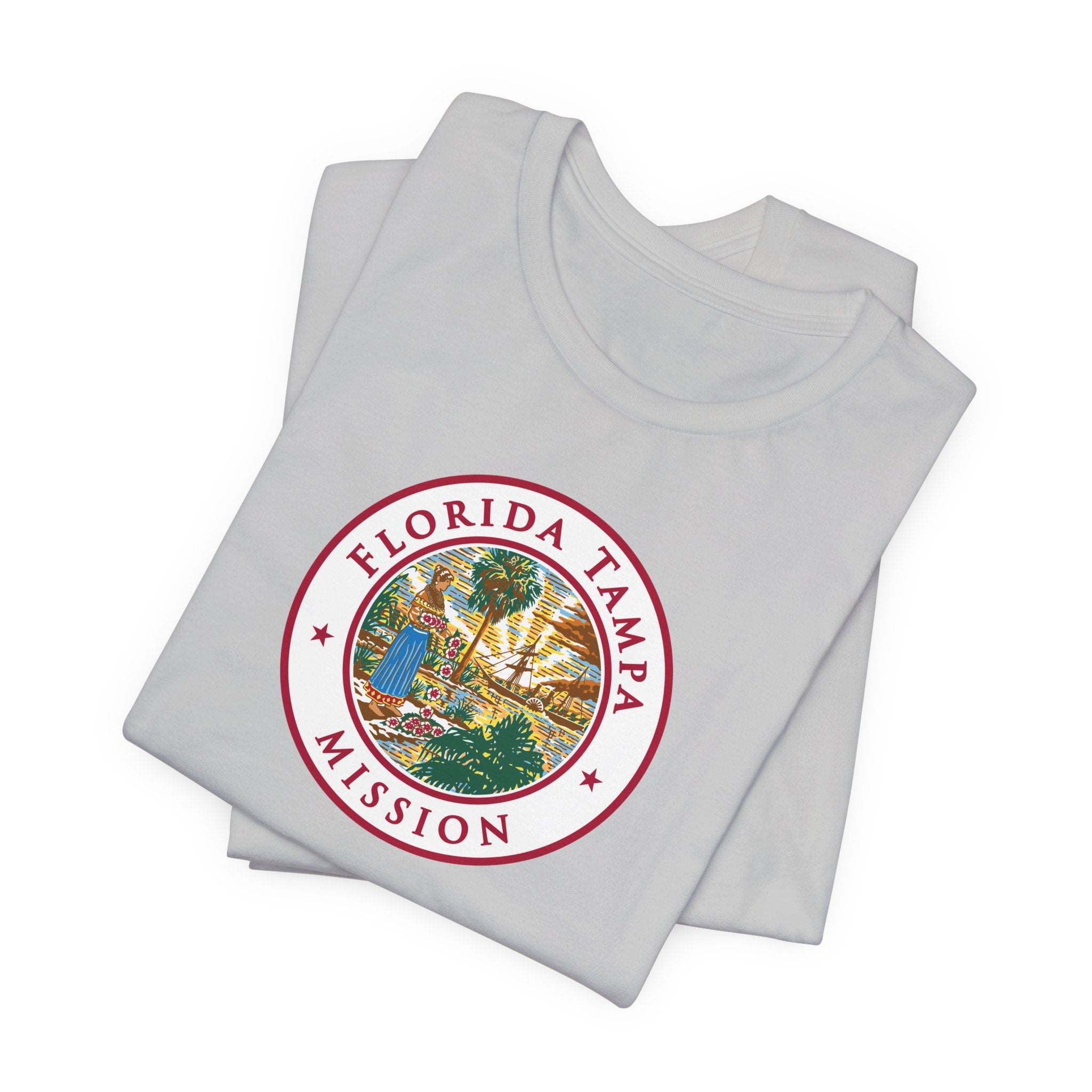 Florida Tampa Mission State Flag Logo (White Border) T-shirt - Mission Wishlist - LDS Missionary Gift Store