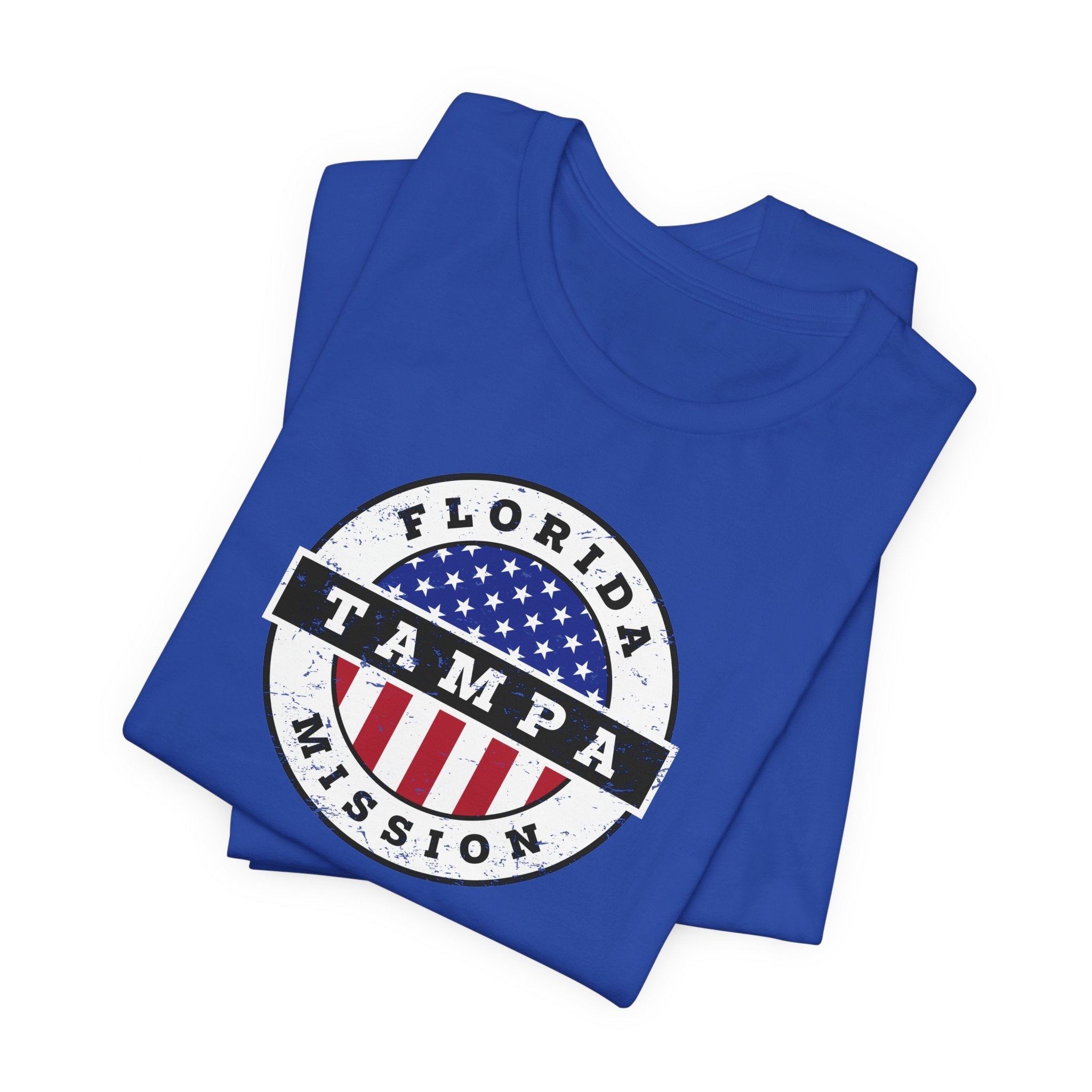 Florida Tampa Mission Vintage Circular USA Flag T-Shirt - Mission Wishlist - LDS Missionary Gift Store