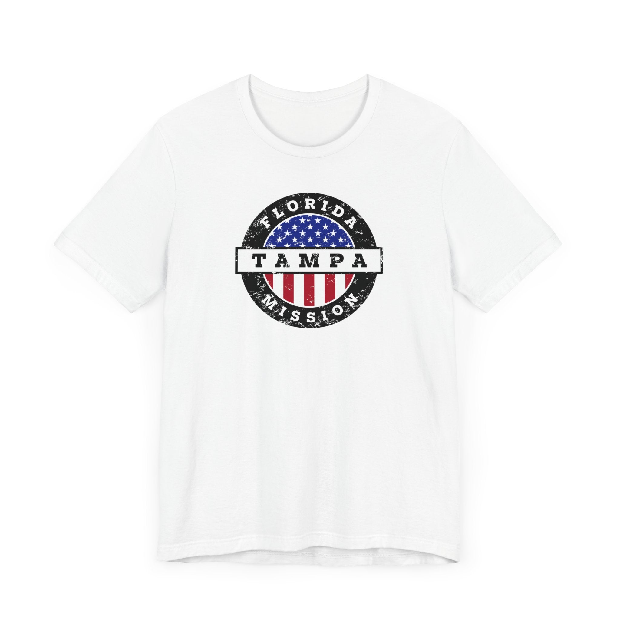 Florida Tampa Mission Vintage Circular USA Flag T-Shirt - Mission Wishlist - LDS Missionary Gift Store