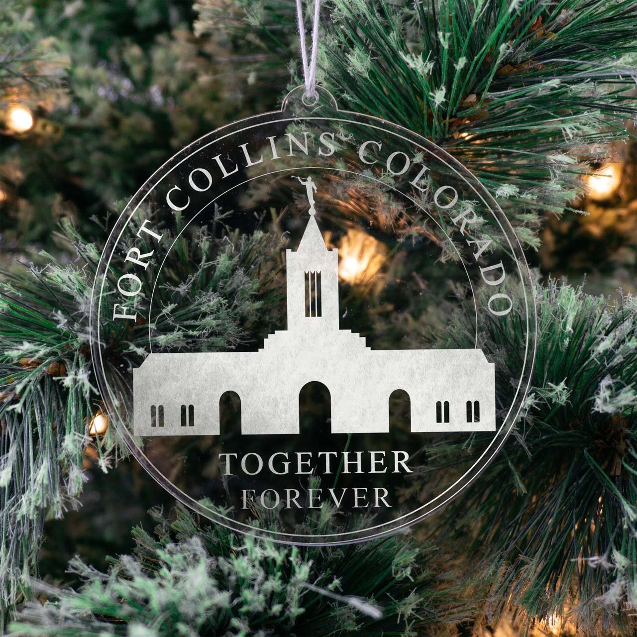 Fort Collins Colorado Temple Christmas Ornament - Latter-Day Saint LDS Missionary Gift - Book of Mormon