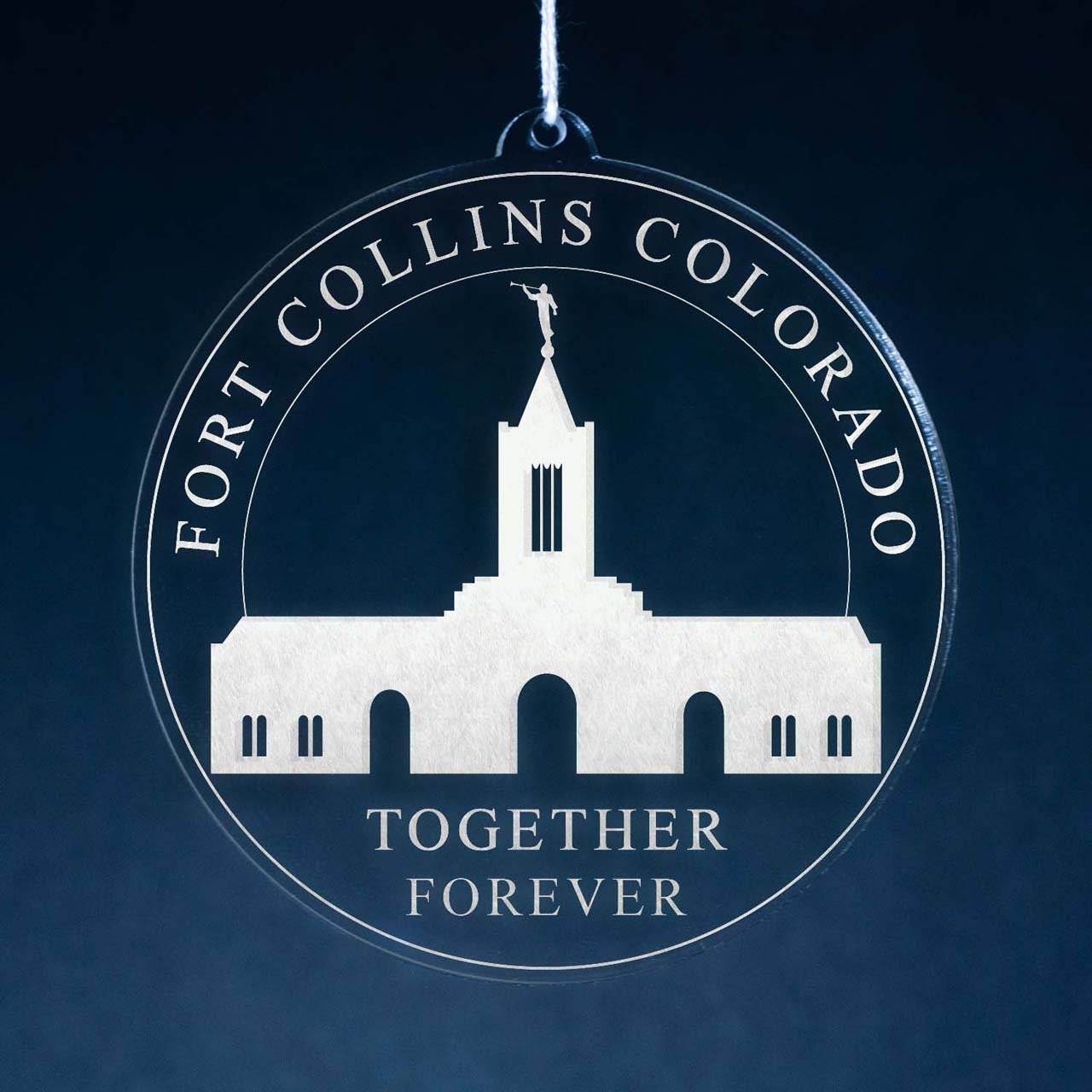 Fort Collins Colorado Temple Christmas Ornament - Latter-Day Saint LDS Missionary Gift - Book of Mormon