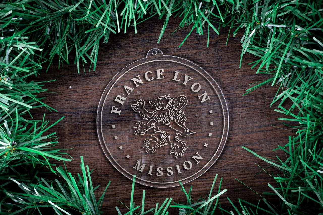France Lyon Mission Christmas Ornament - Latter-Day Saint LDS Missionary Gift - Book of Mormon