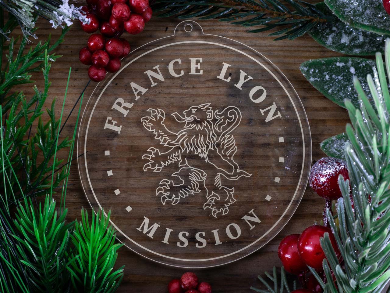 France Lyon Mission Christmas Ornament - Latter-Day Saint LDS Missionary Gift - Book of Mormon