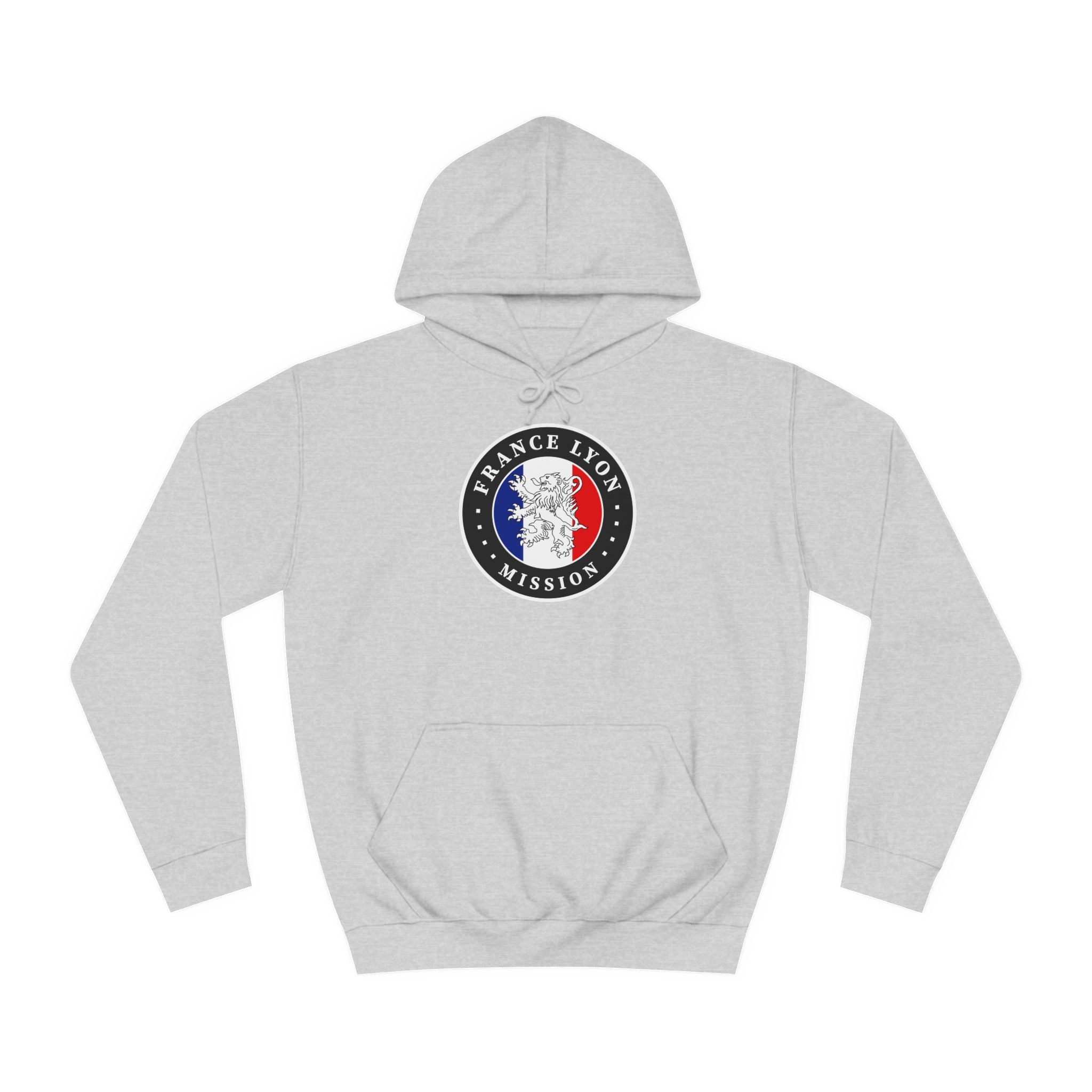 France Lyon Mission Flag Logo (Black Border) College Hoodie - Mission Wishlist - LDS Missionary Gift Store