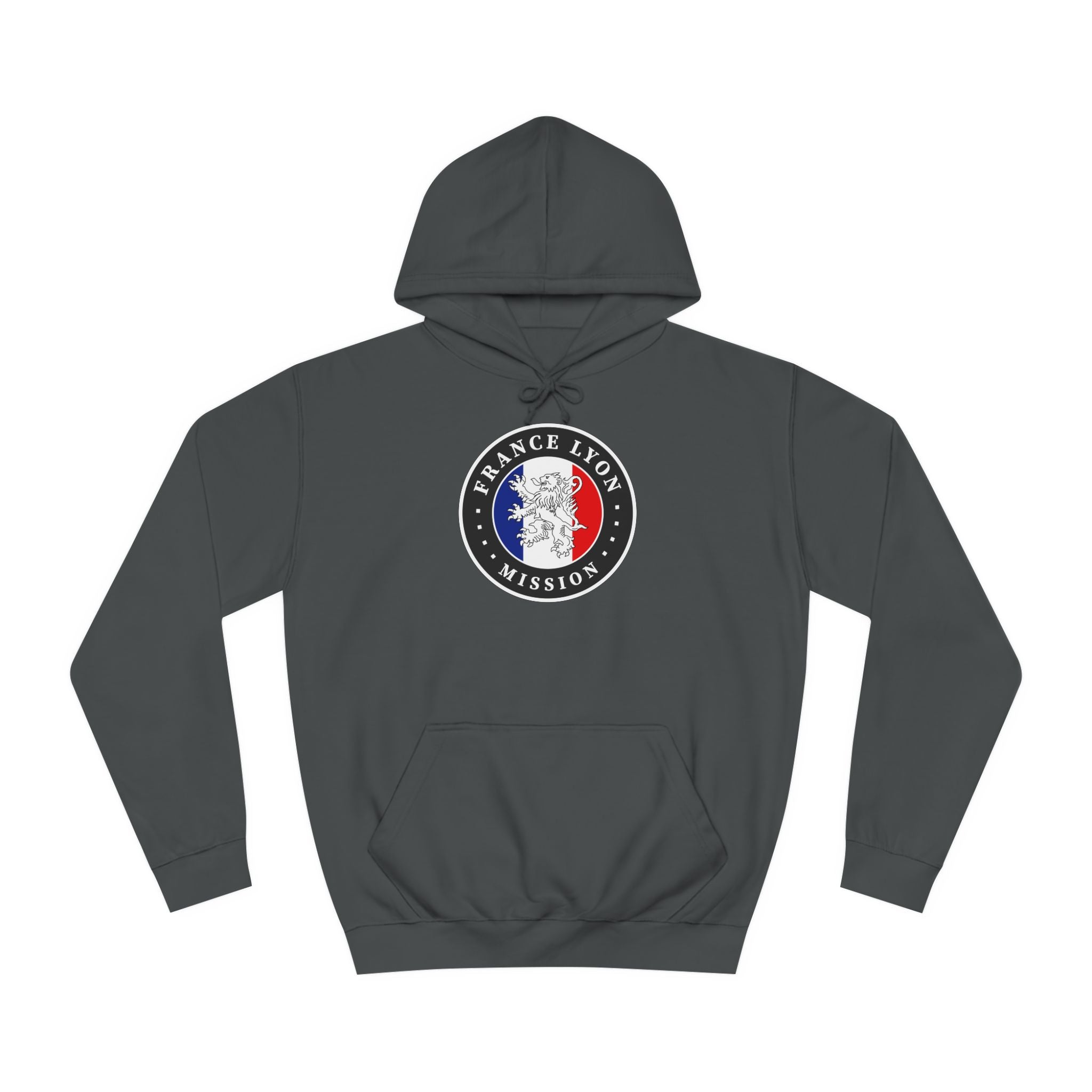 France Lyon Mission Flag Logo (Black Border) College Hoodie - Mission Wishlist - LDS Missionary Gift Store