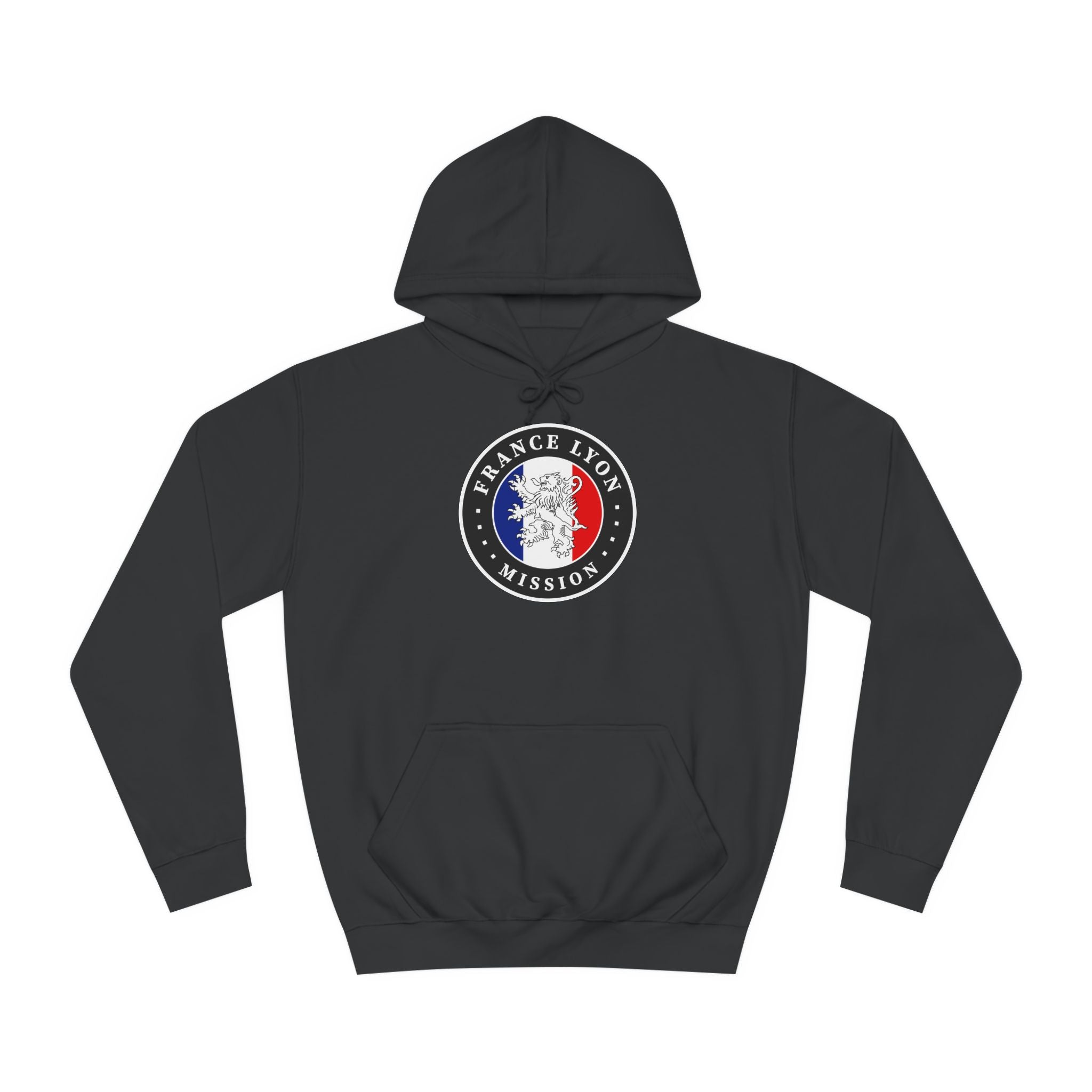 France Lyon Mission Flag Logo (Black Border) College Hoodie - Mission Wishlist - LDS Missionary Gift Store