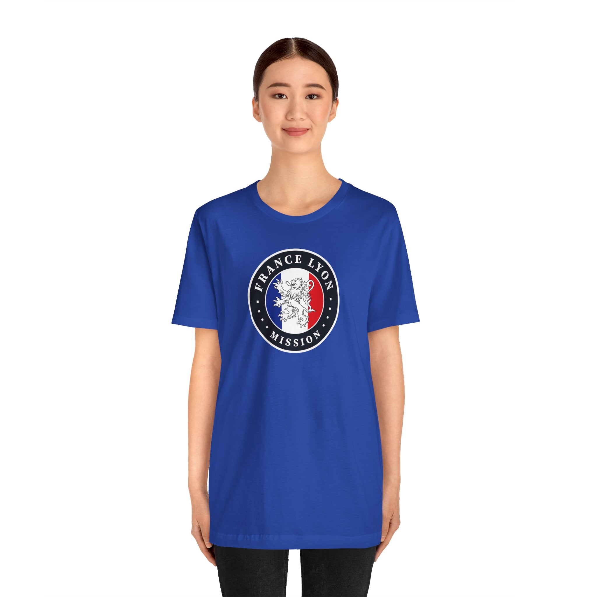 France Lyon Mission Flag Logo (Black Border) T-shirt - Mission Wishlist - LDS Missionary Gift Store