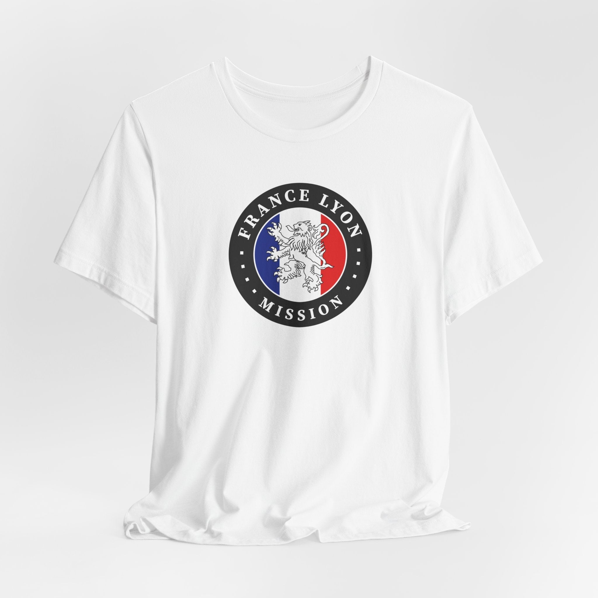 France Lyon Mission Flag Logo (Black Border) T-shirt - Mission Wishlist - LDS Missionary Gift Store
