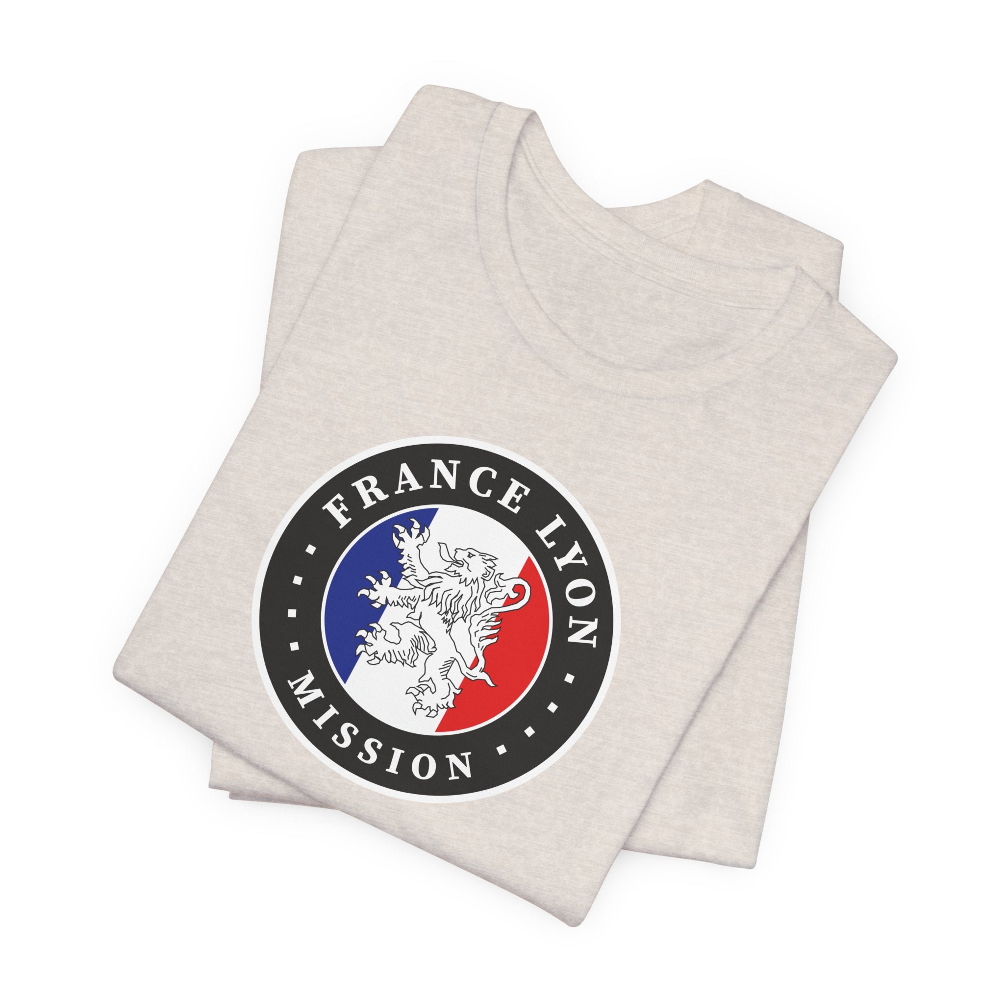 France Lyon Mission Flag Logo (Black Border) T-shirt - Mission Wishlist - LDS Missionary Gift Store