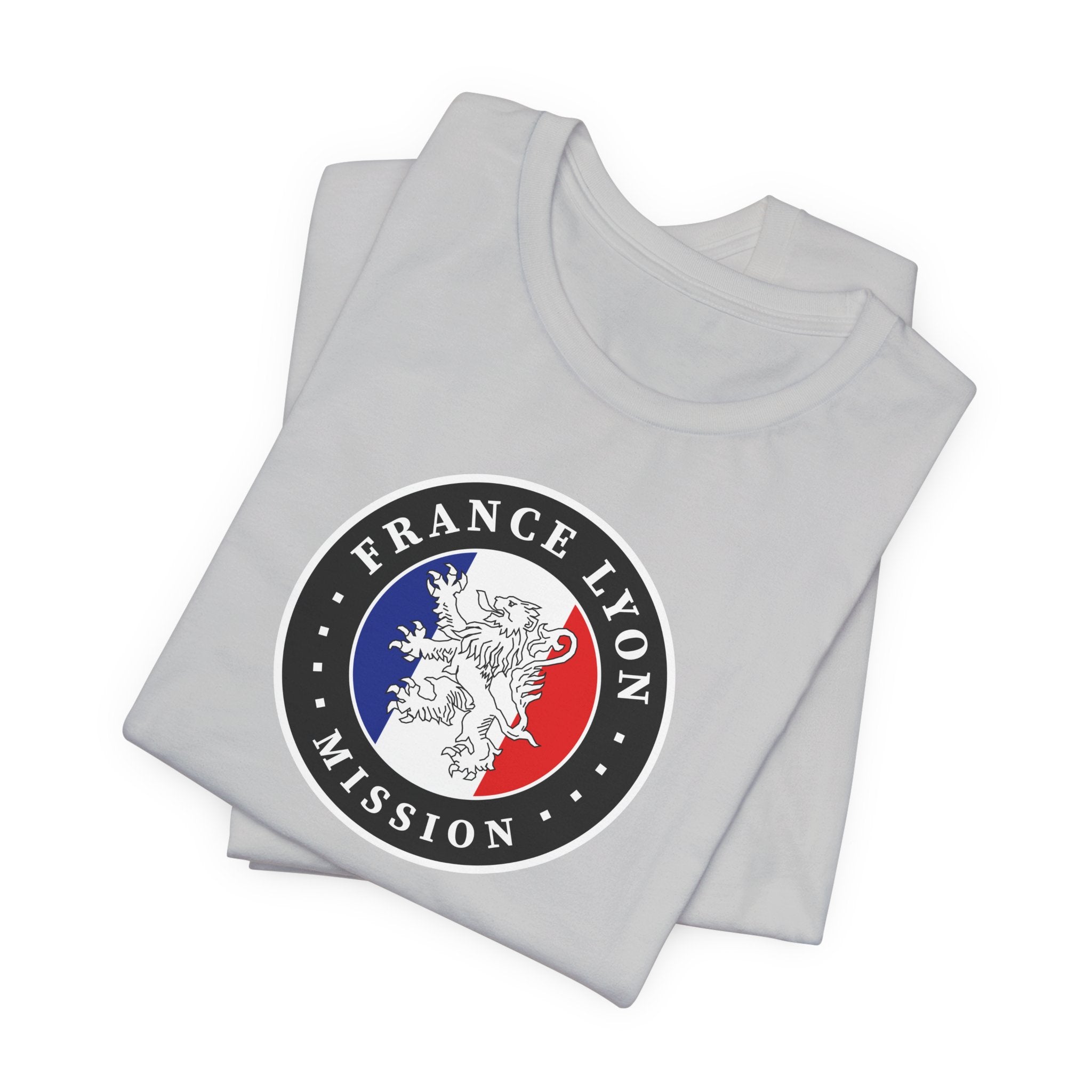 France Lyon Mission Flag Logo (Black Border) T-shirt - Mission Wishlist - LDS Missionary Gift Store