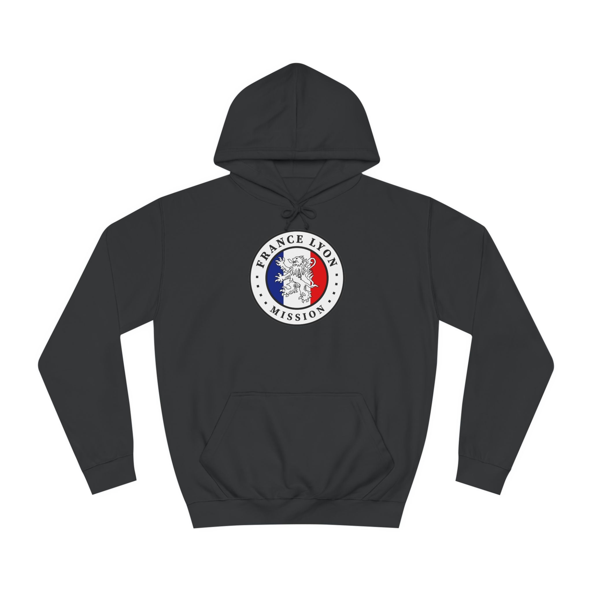 France Lyon Mission Flag Logo (White Border) College Hoodie - Latter-Day Saint LDS Missionary Gift - Book of Mormon