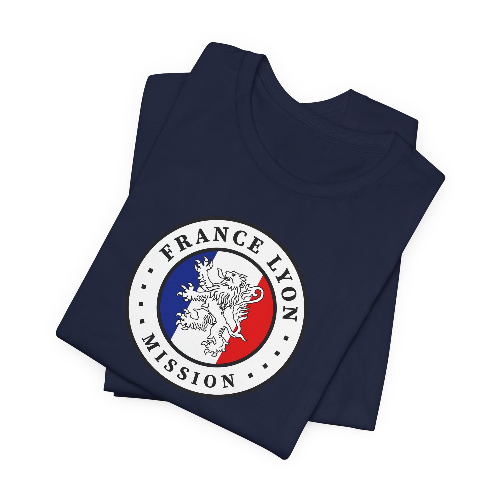France Lyon Mission Flag Logo (White Border) T-shirt - Mission Wishlist - LDS Missionary Gift Store