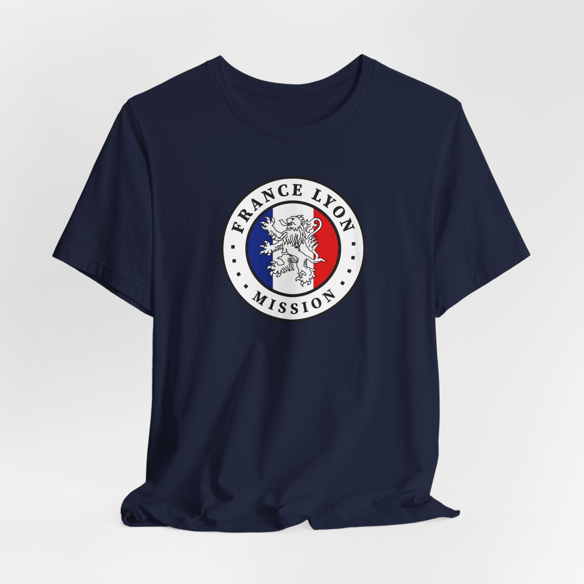 France Lyon Mission Flag Logo (White Border) T-shirt - Mission Wishlist - LDS Missionary Gift Store