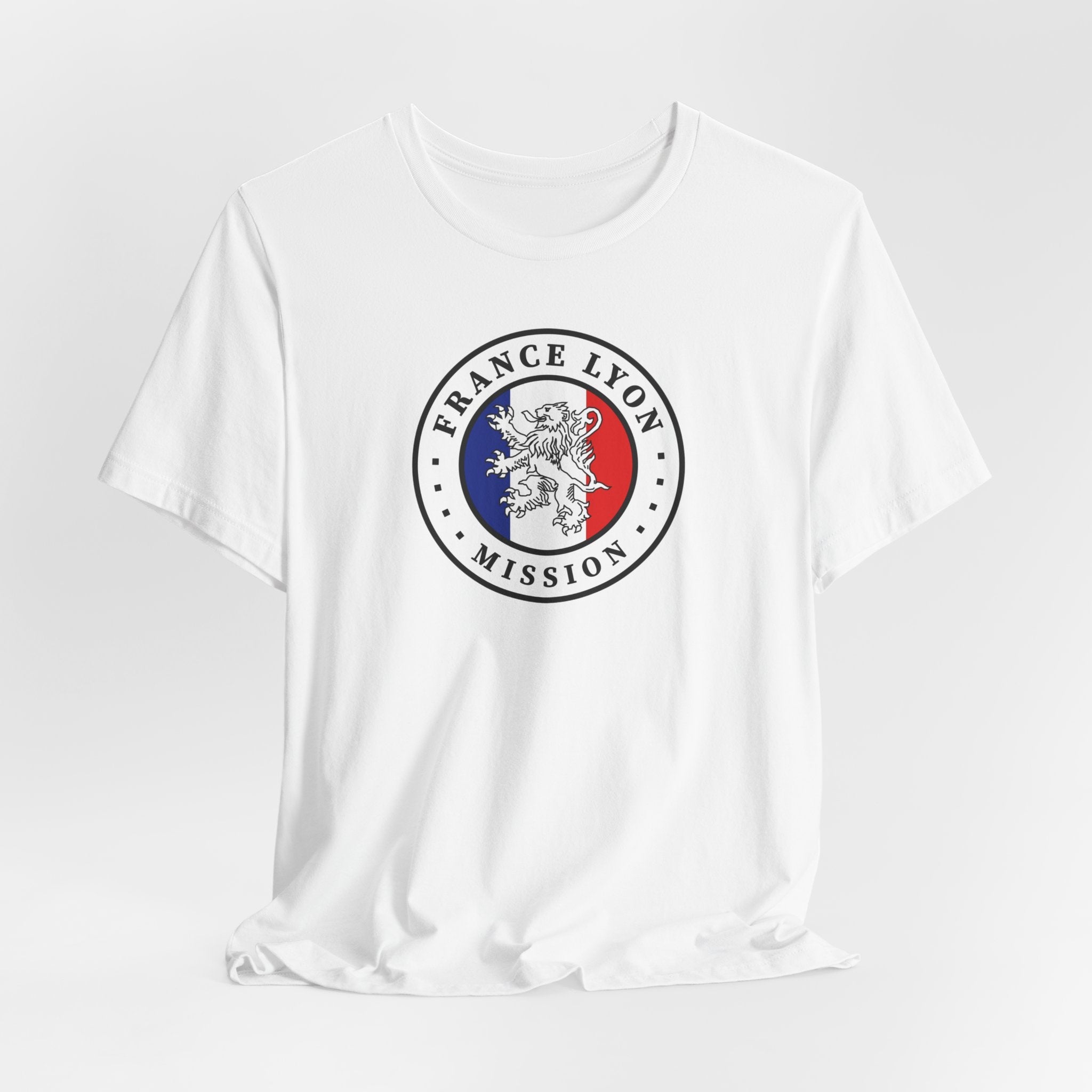 France Lyon Mission Flag Logo (White Border) T-shirt - Mission Wishlist - LDS Missionary Gift Store
