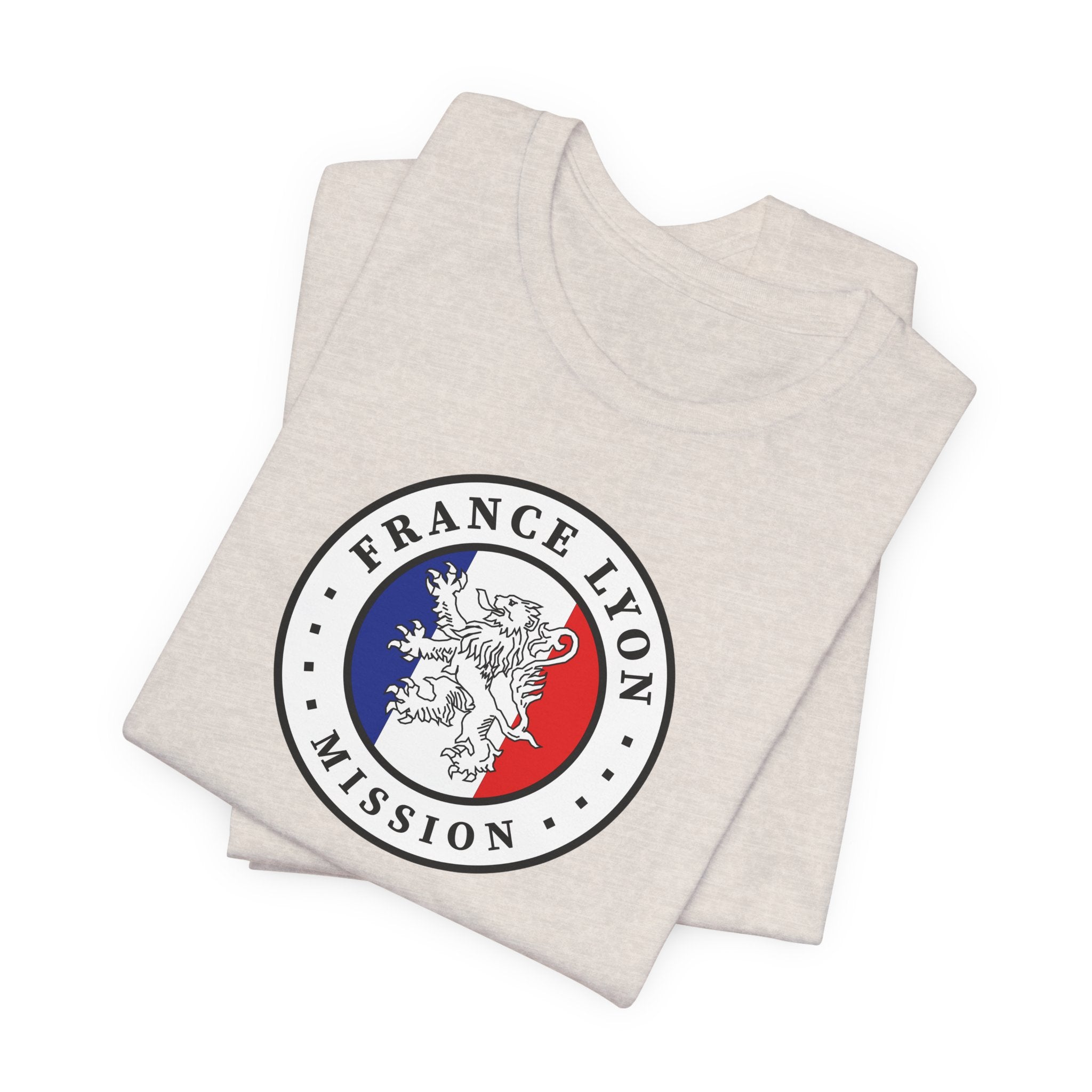 France Lyon Mission Flag Logo (White Border) T-shirt - Mission Wishlist - LDS Missionary Gift Store
