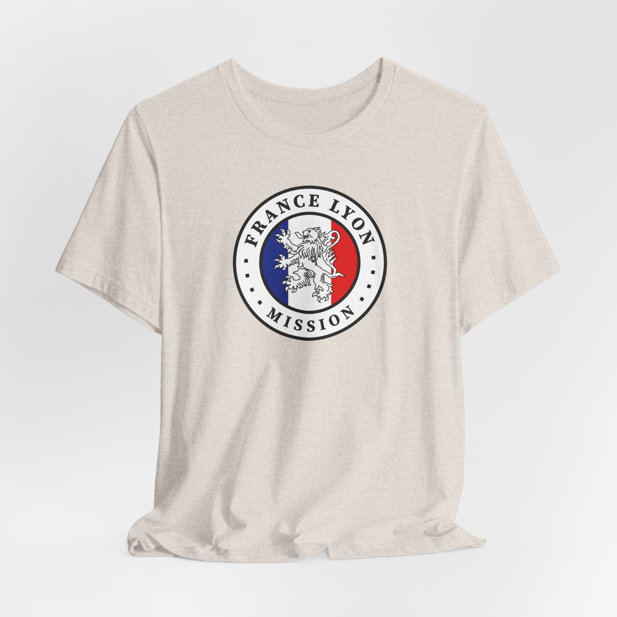 France Lyon Mission Flag Logo (White Border) T-shirt - Mission Wishlist - LDS Missionary Gift Store