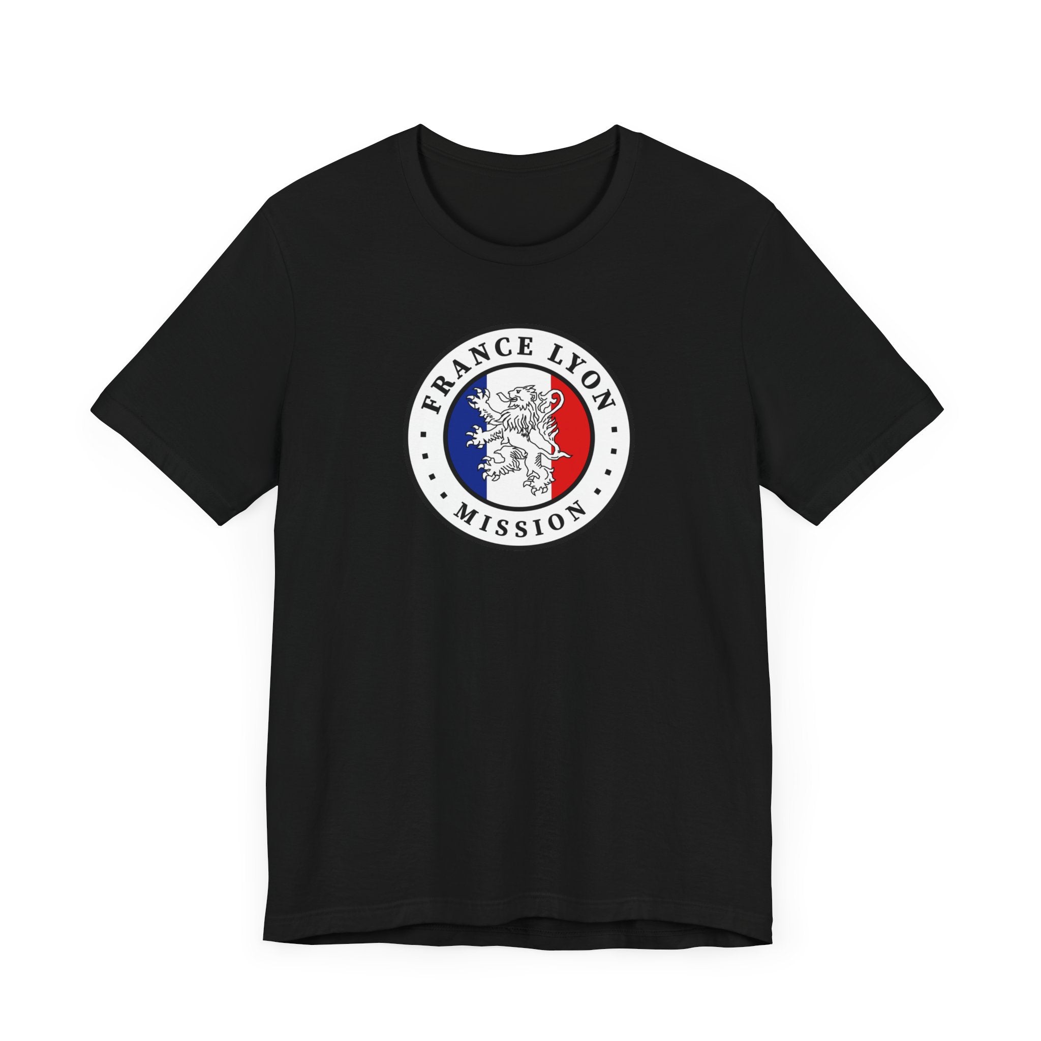 France Lyon Mission Flag Logo (White Border) T-shirt - Mission Wishlist - LDS Missionary Gift Store