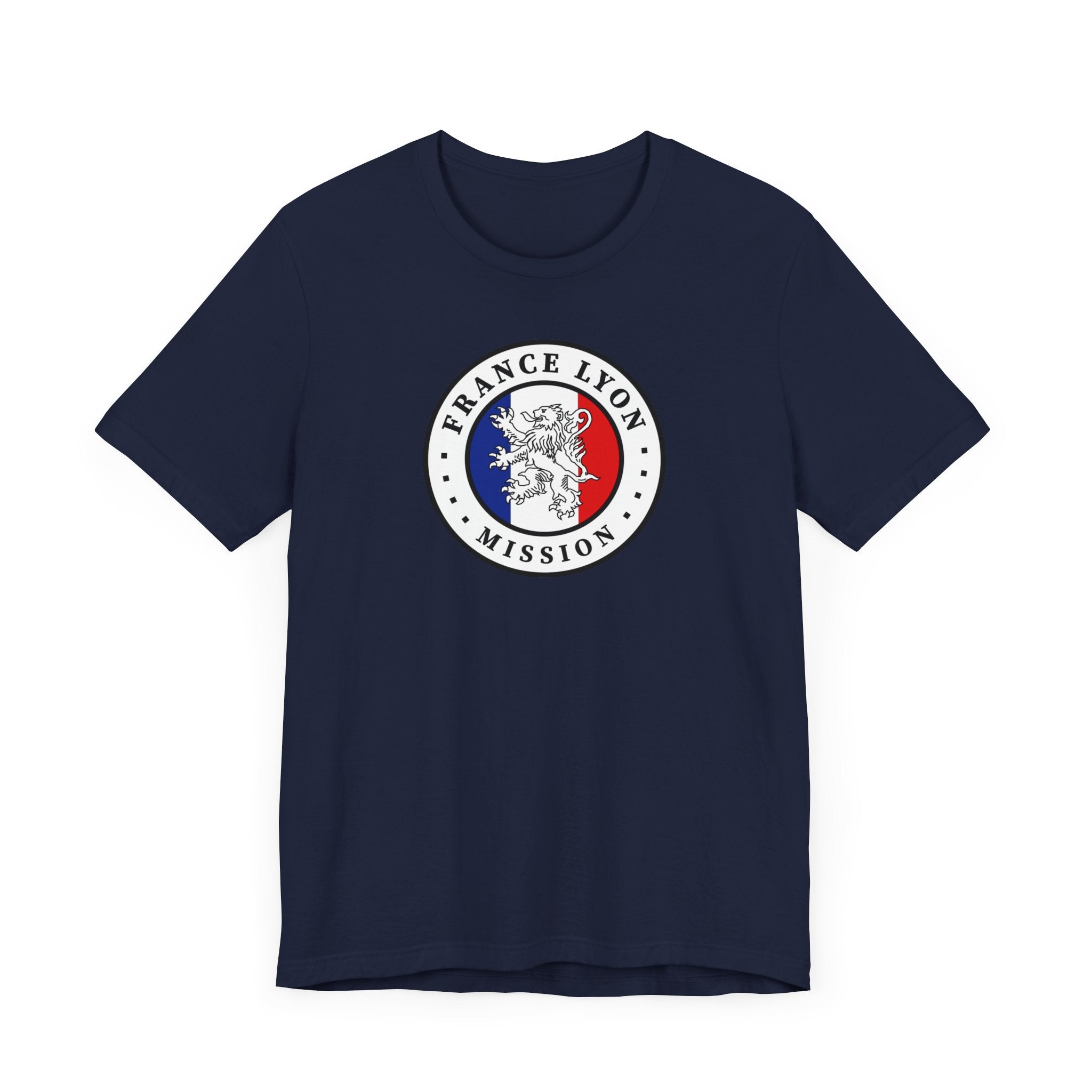 France Lyon Mission Flag Logo (White Border) T-shirt - Mission Wishlist - LDS Missionary Gift Store