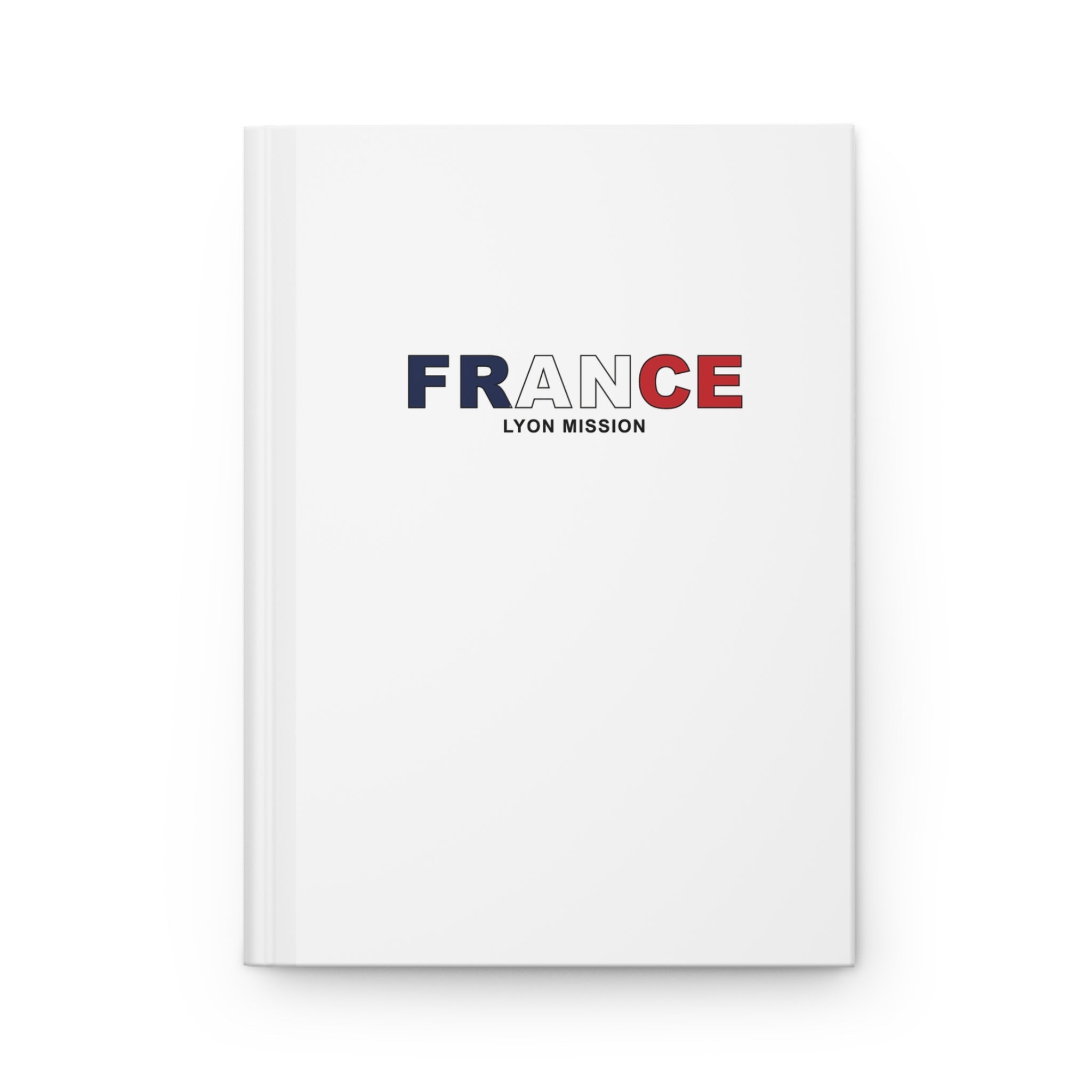 France Lyon Mission Flag Title White Hardcover Journal Matte - Latter-Day Saint LDS Missionary Gift - Book of Mormon