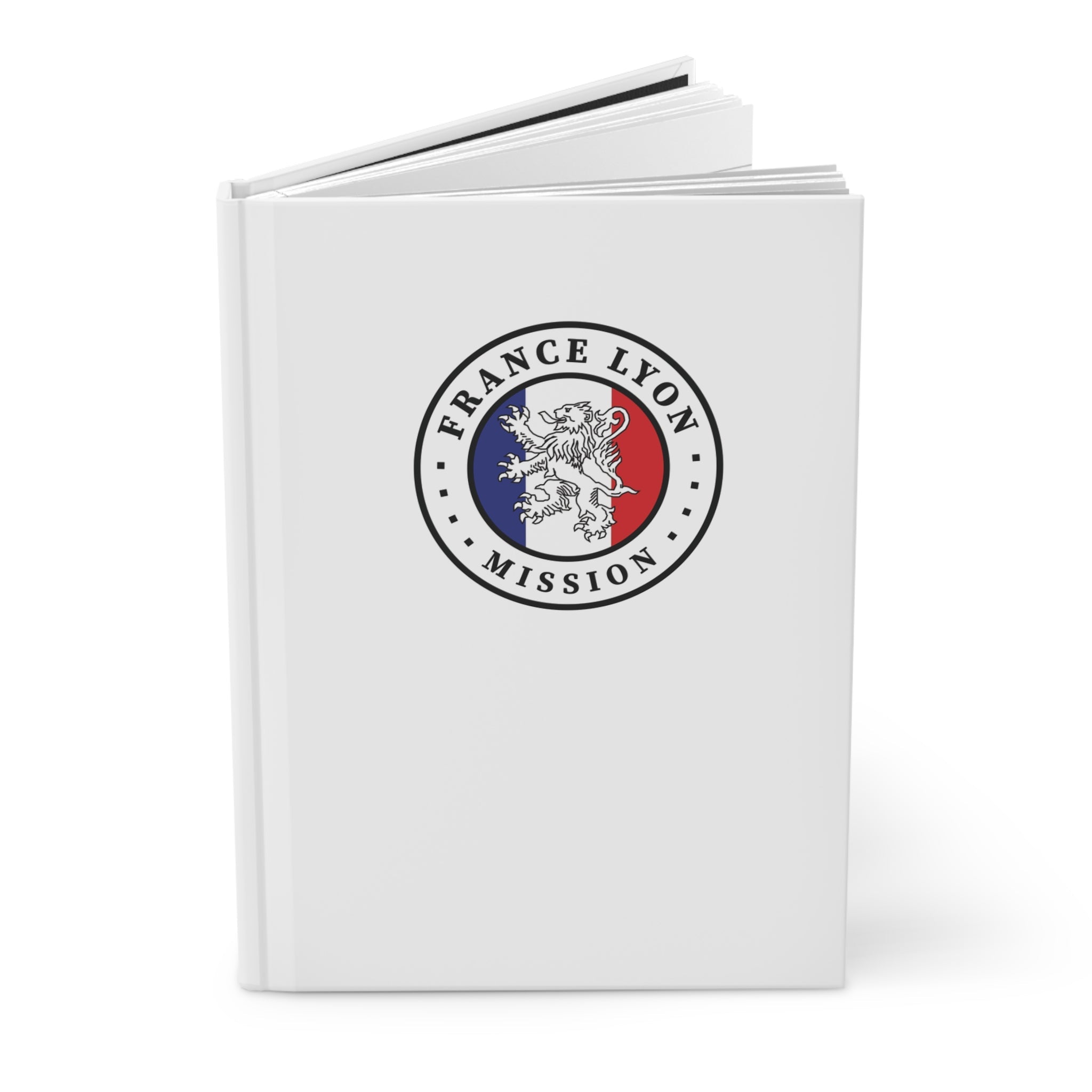 France Lyon Mission Logo Design White Hardcover Journal Matte - Mission Wishlist - LDS Missionary Gift Store