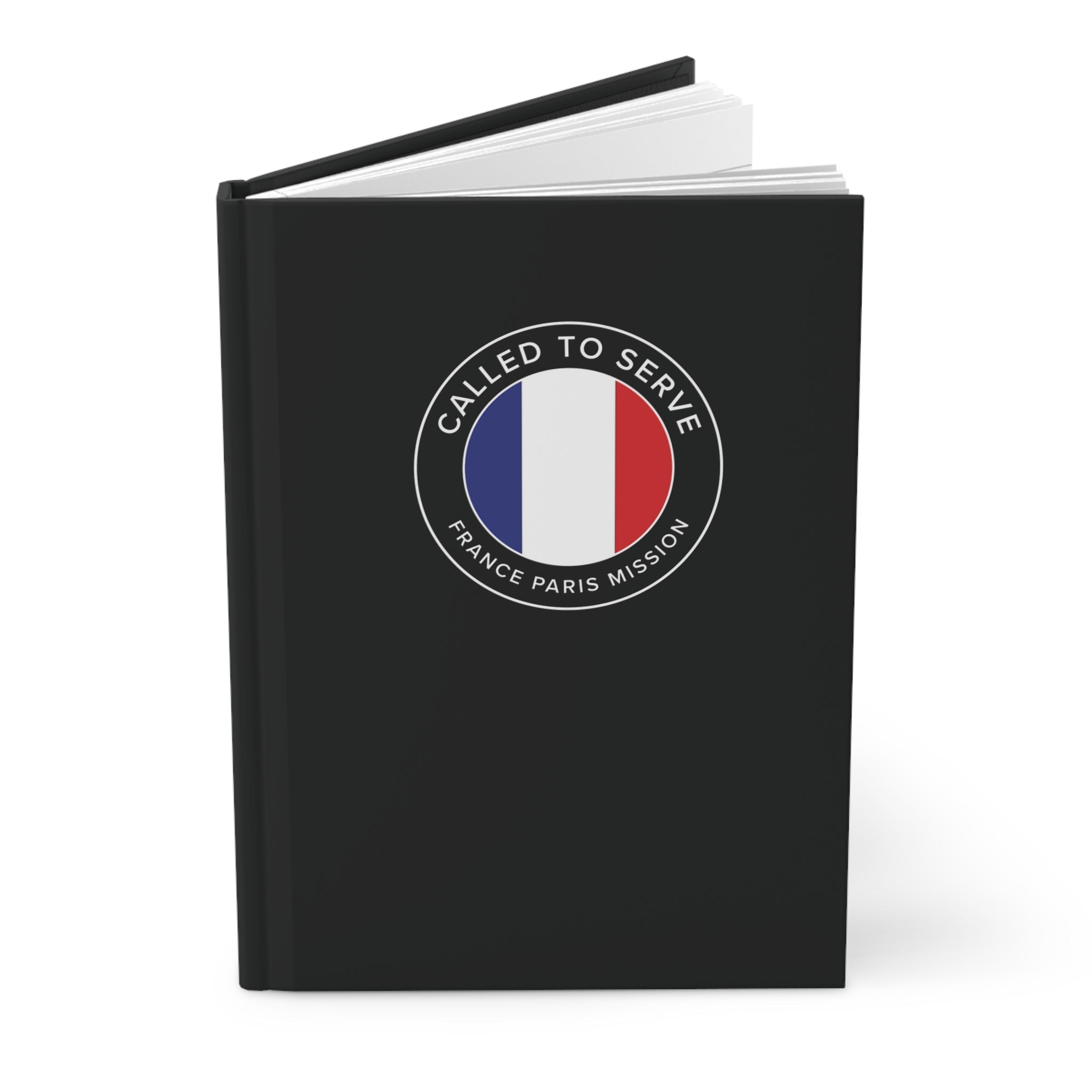 France Paris Mission Circle Flag Called to Serve Black Hardcover Journal Matte - Mission Wishlist - LDS Missionary Gift Store