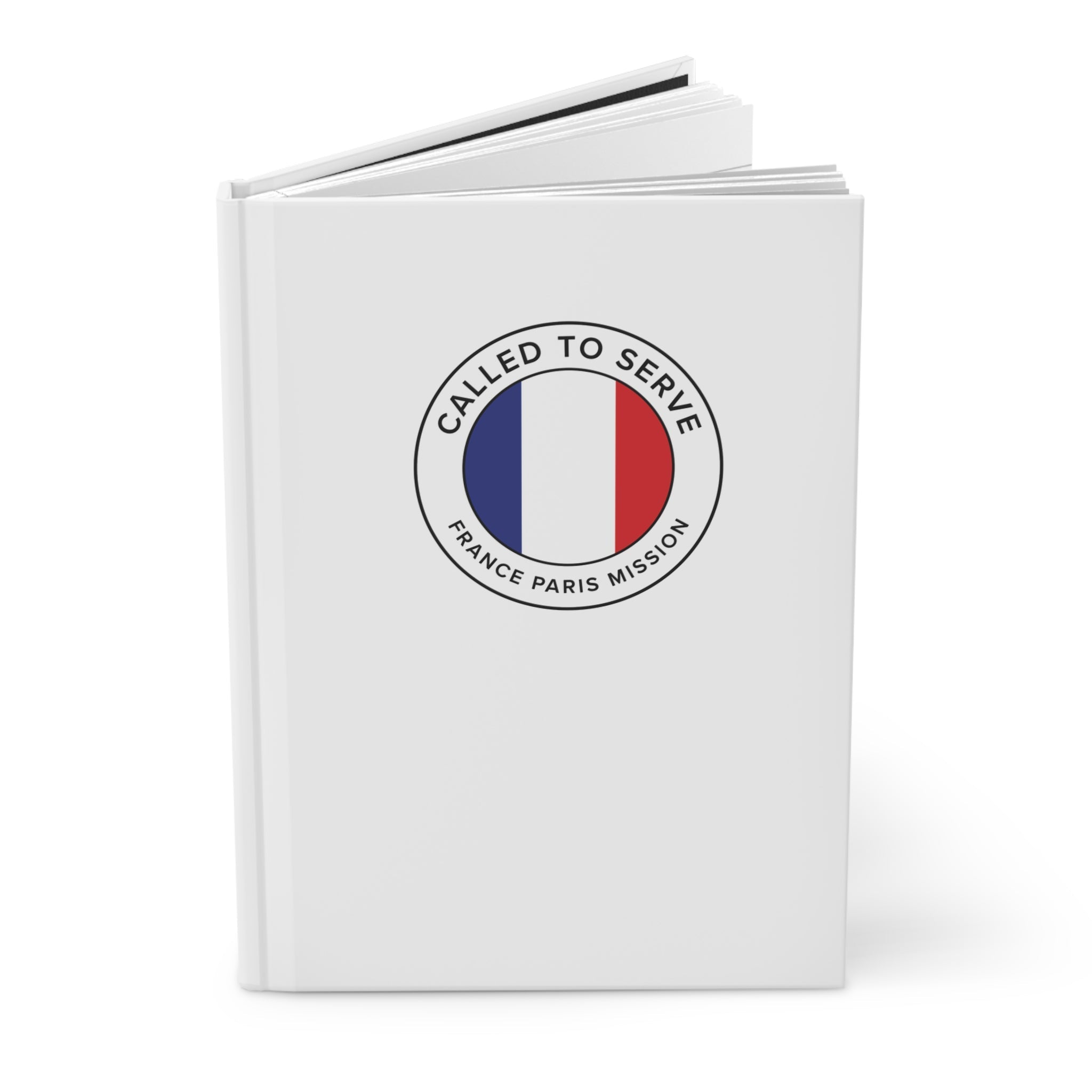 France Paris Mission Circle Flag Called to Serve White Hardcover Journal Matte - Mission Wishlist - LDS Missionary Gift Store