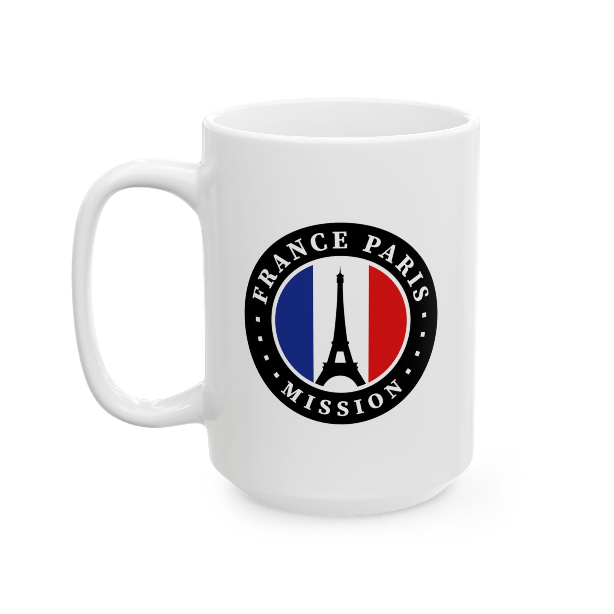 France Paris Mission Circular Flag White Ceramic Mug - Mission Wishlist - LDS Missionary Gift Store