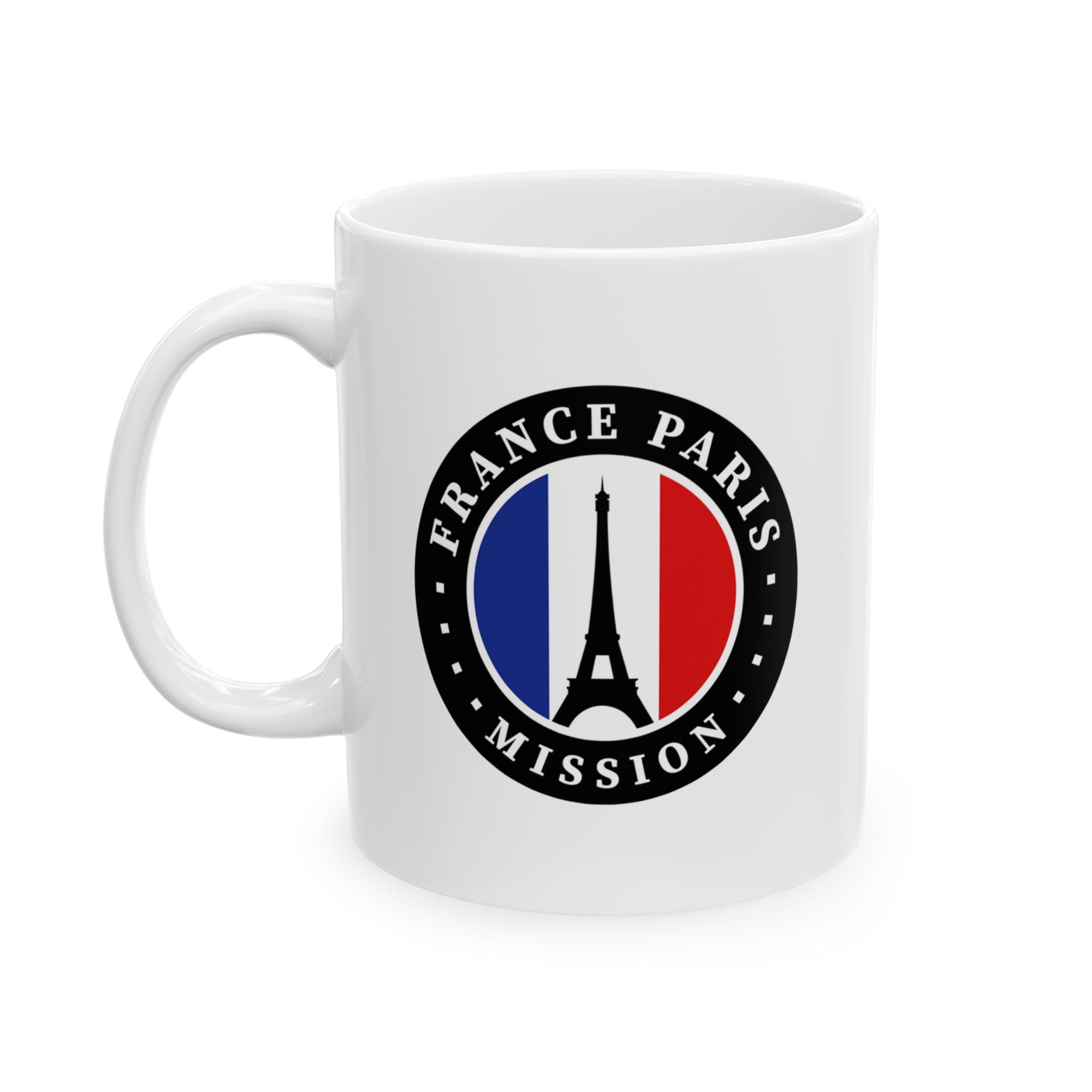 France Paris Mission Circular Flag White Ceramic Mug - Mission Wishlist - LDS Missionary Gift Store