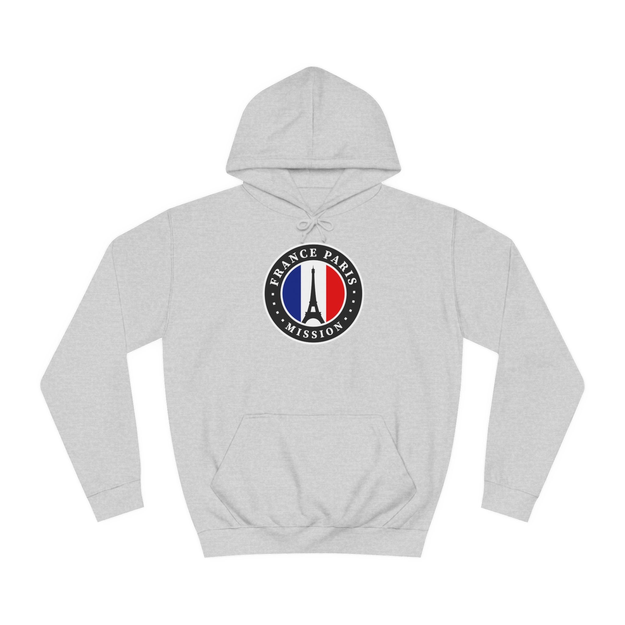 France Paris Mission Flag Logo (Black Border) College Hoodie - Mission Wishlist - LDS Missionary Gift Store