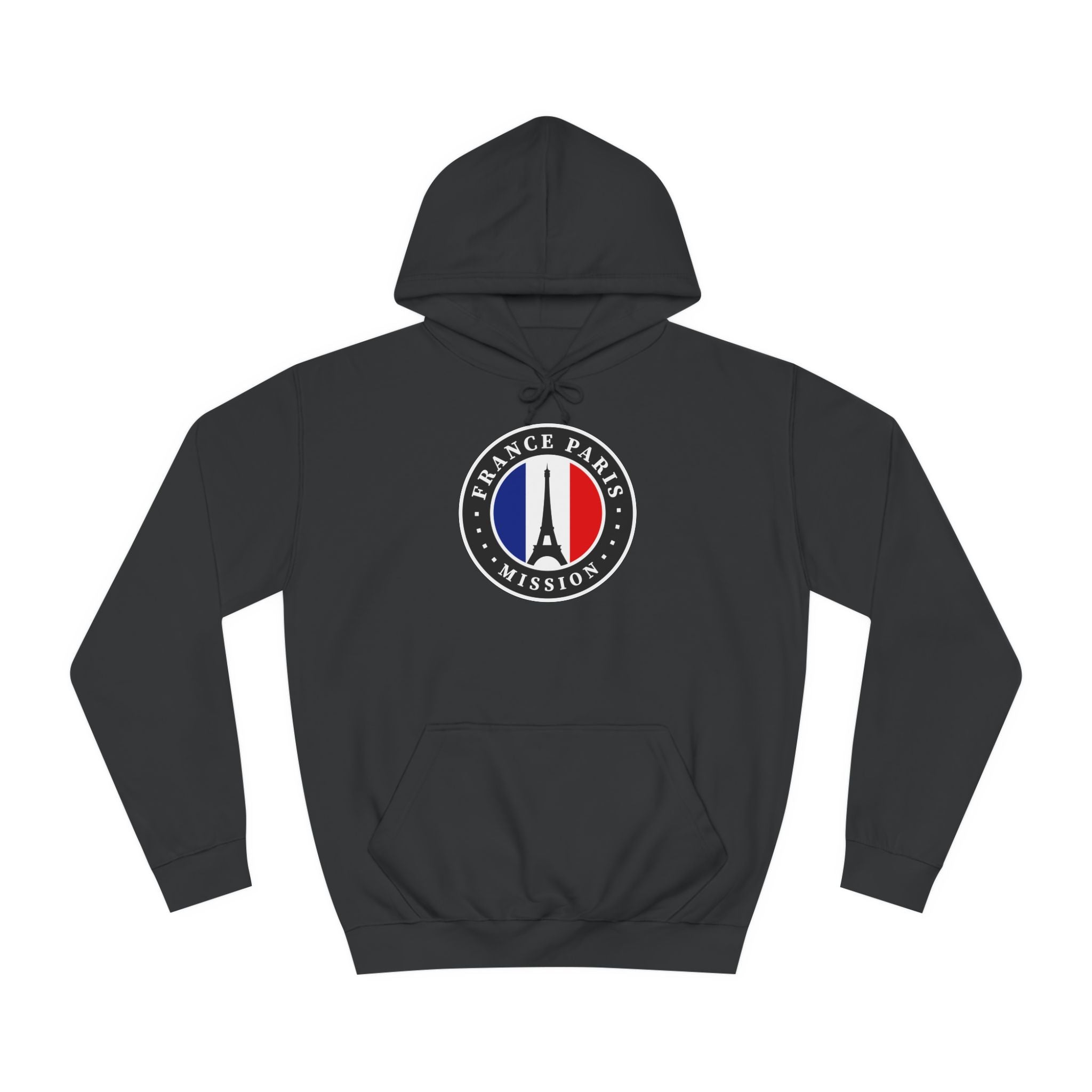 France Paris Mission Flag Logo (Black Border) College Hoodie - Mission Wishlist - LDS Missionary Gift Store