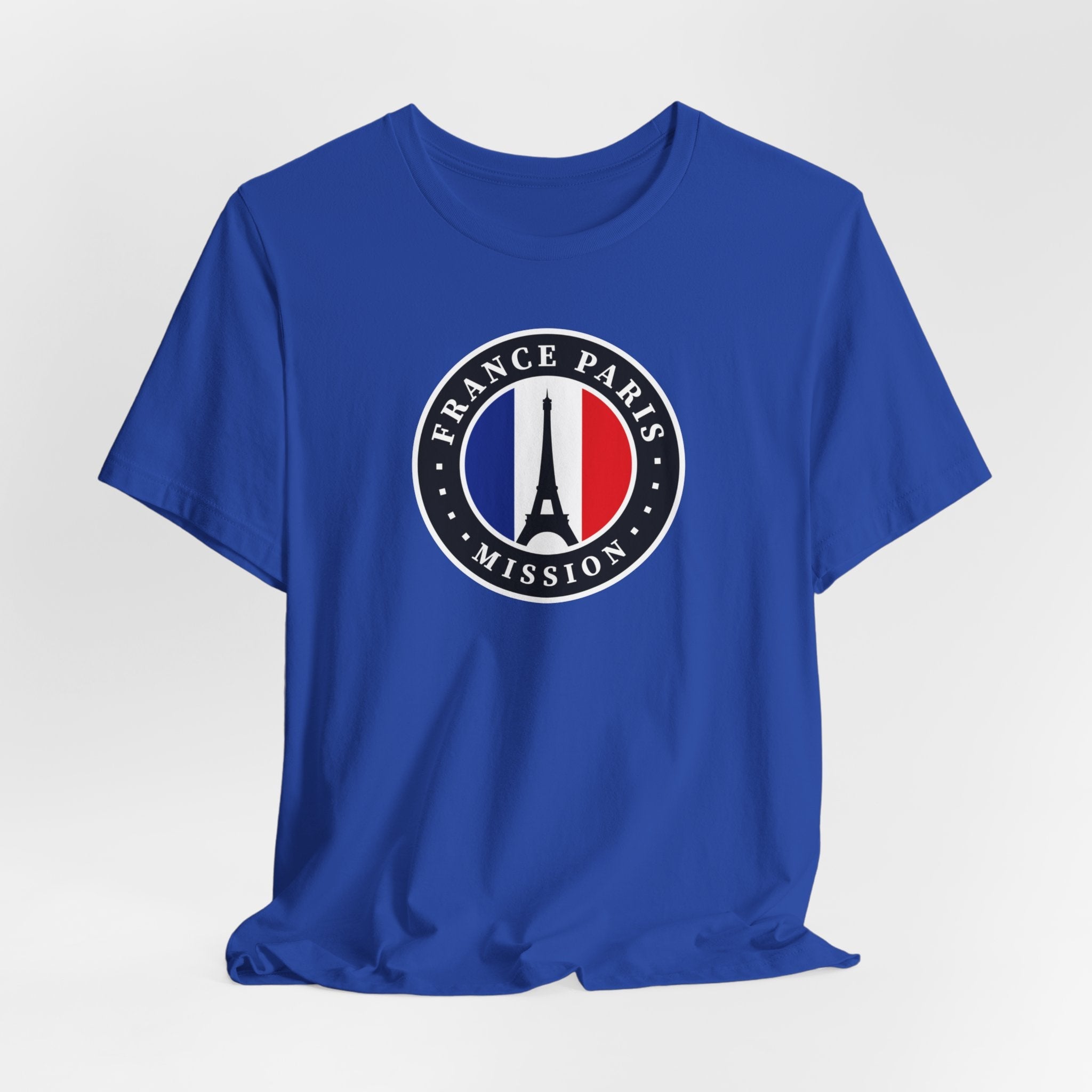 France Paris Mission Flag Logo (Black Border) T-shirt - Mission Wishlist - LDS Missionary Gift Store