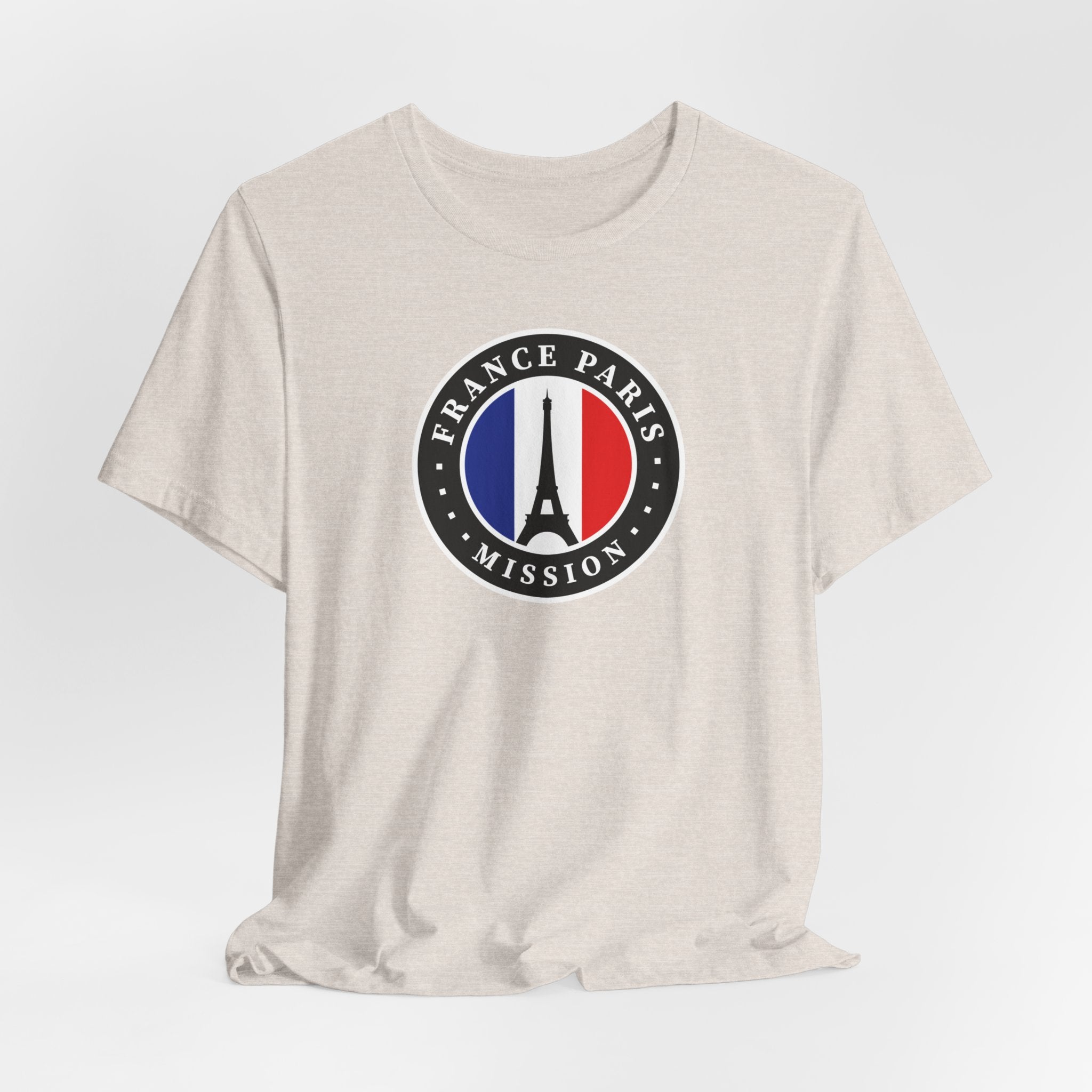 France Paris Mission Flag Logo (Black Border) T-shirt - Mission Wishlist - LDS Missionary Gift Store
