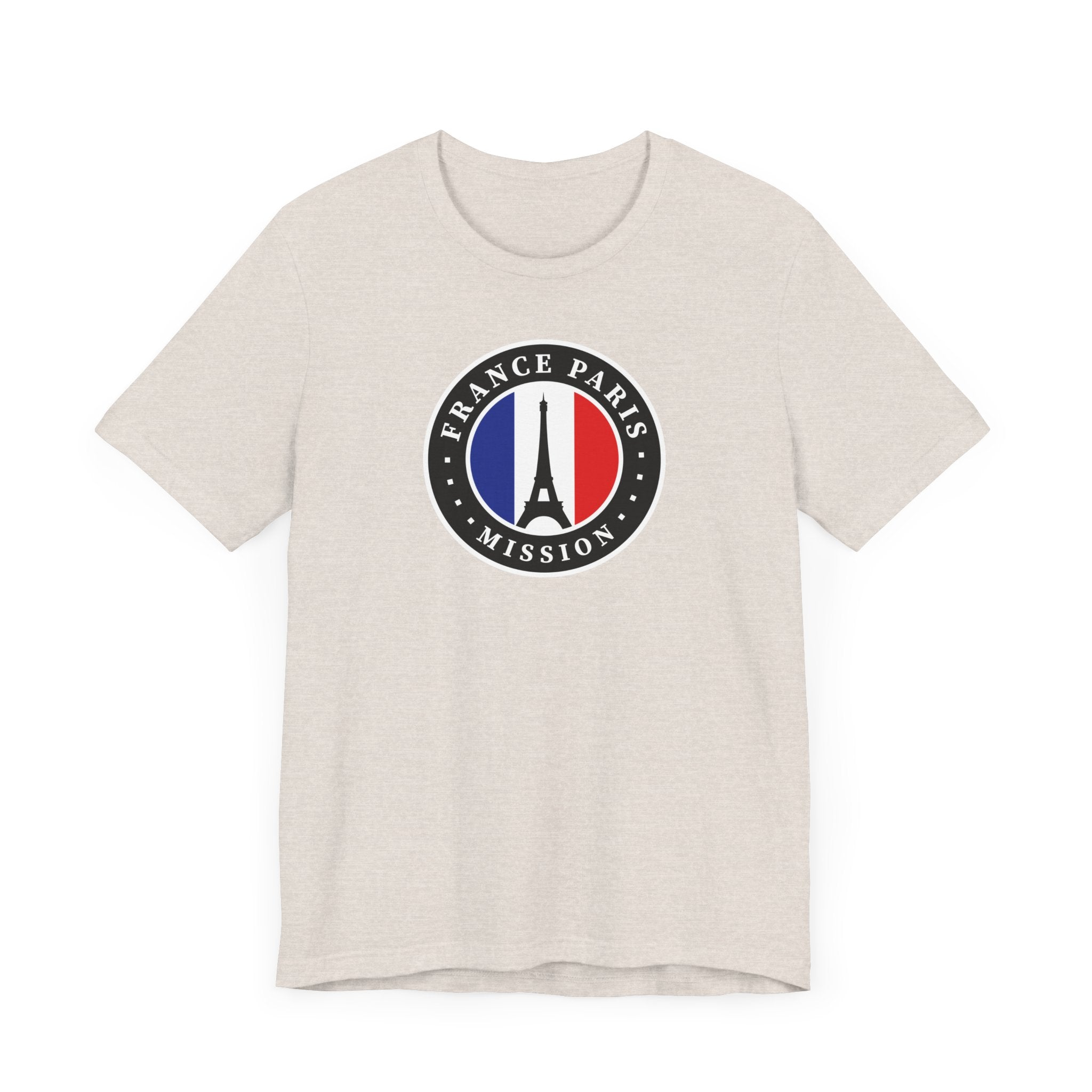France Paris Mission Flag Logo (Black Border) T-shirt - Mission Wishlist - LDS Missionary Gift Store